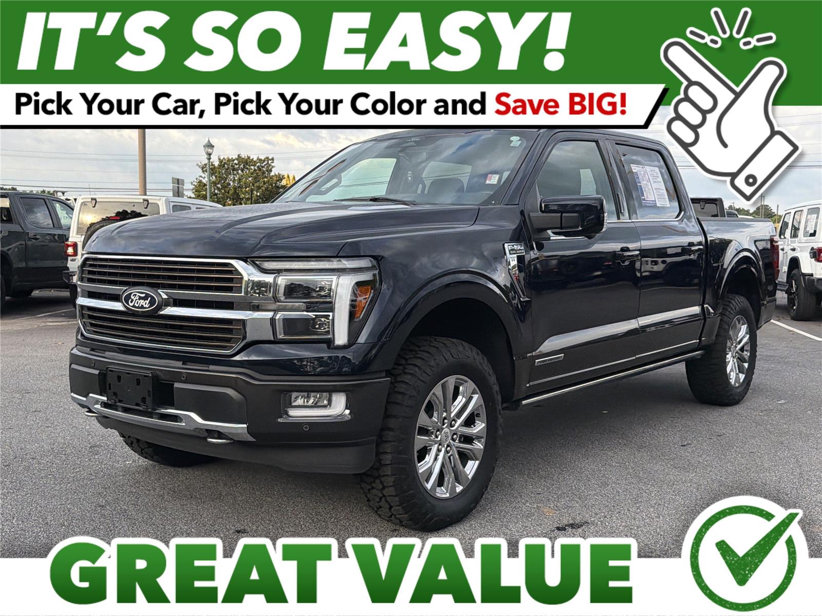 Antimatter Blue/Darkened Bronze 2024 Ford F-150 King Ranch SuperCrew 4WD Pickup Truck Four-Wheel Drive Automatic