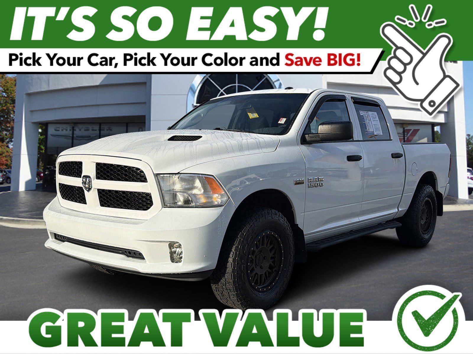 Bright White Clearcoat 2017 RAM 1500 Express Crew Cab 4WD Pickup Truck Four-Wheel Drive 8-Speed Automatic