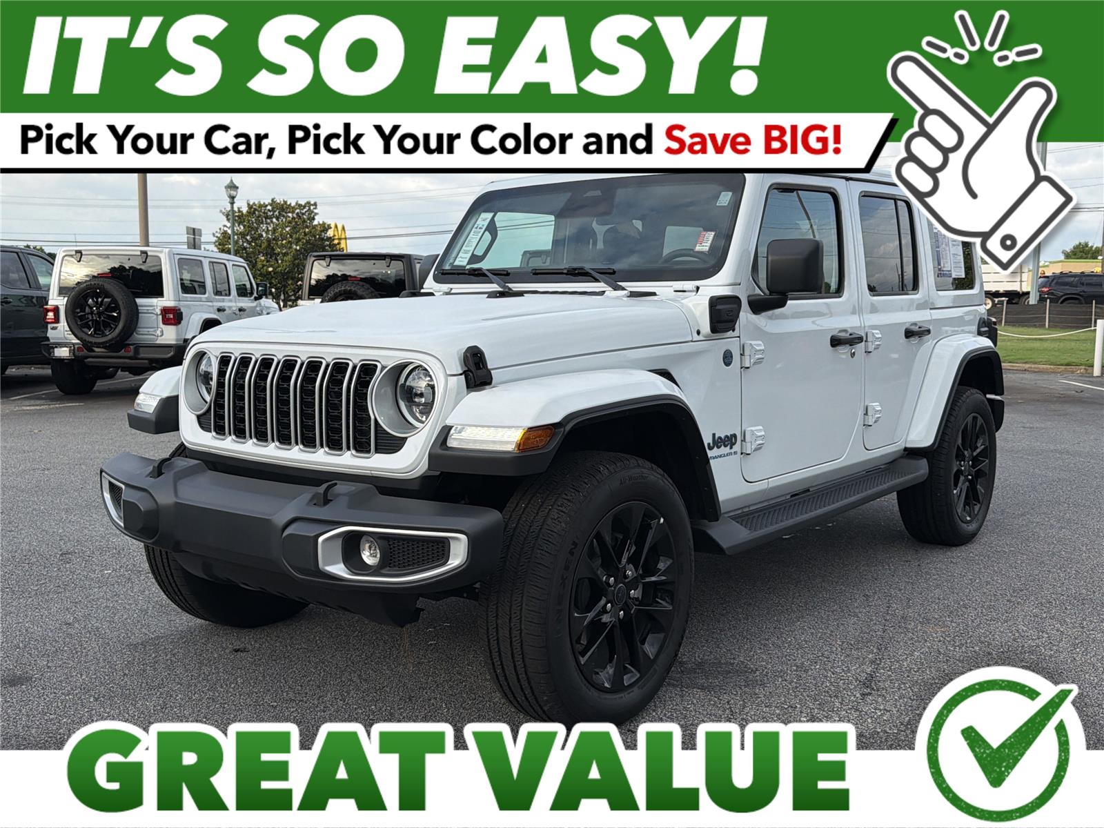 Bright White Clearcoat 2025 Jeep Wrangler 4xe Sahara 4WD SUV / Crossover Four-Wheel Drive 8-Speed Automatic