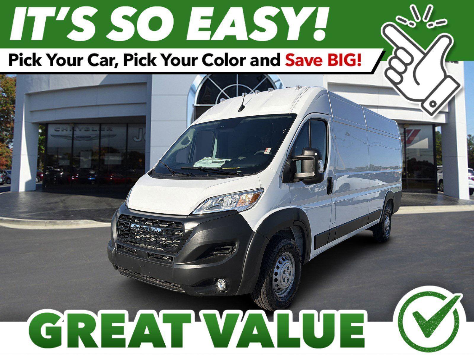 Bright White Clearcoat 2026 RAM ProMaster 3500 Tradesman 159 High Roof Extended Cargo Van FWD Van Front-Wheel Drive Automatic