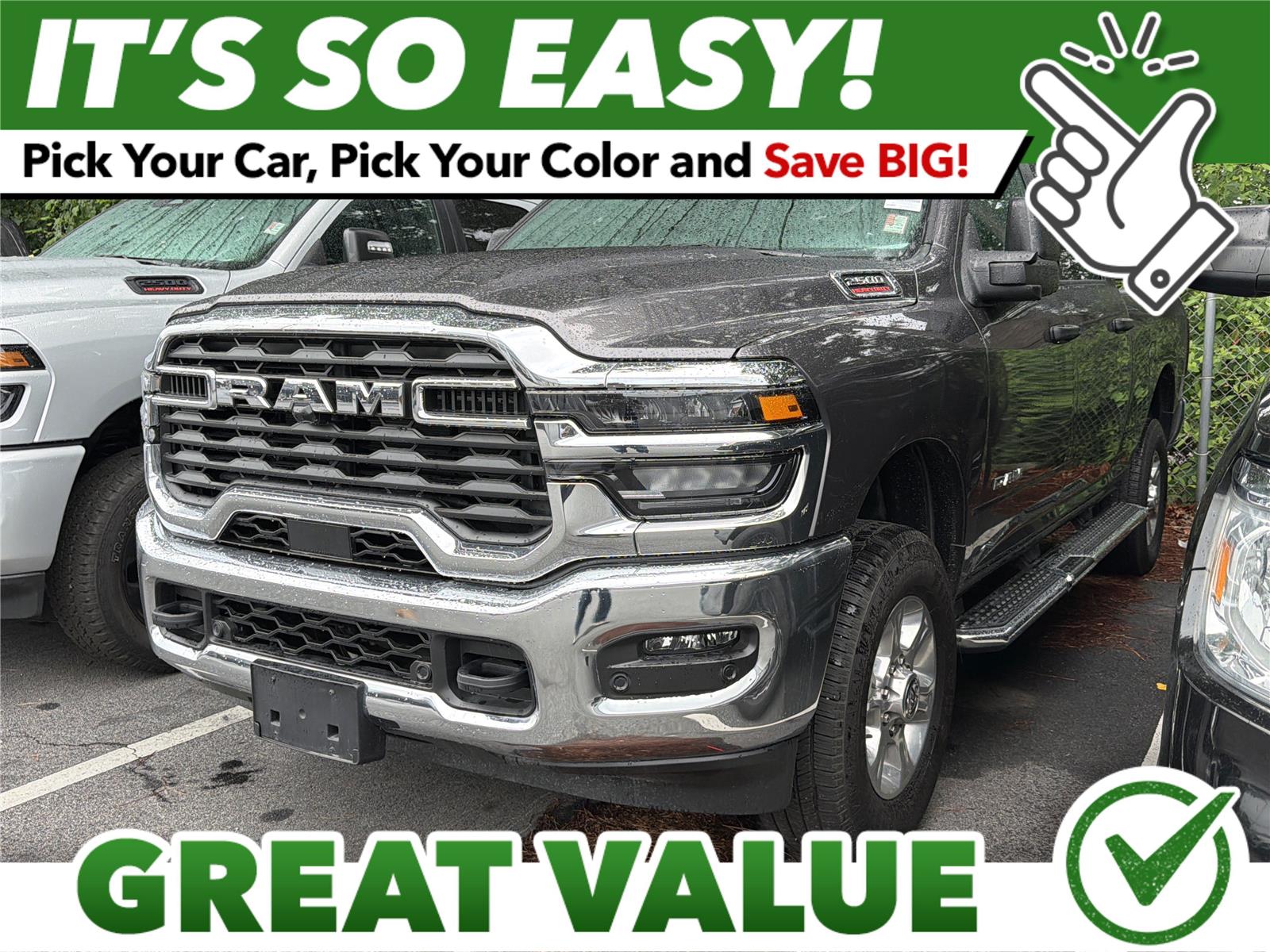 Gray (Granite Crystal Metallic Clearcoat) 2026 RAM 2500 Big Horn Crew Cab 4WD Pickup Truck Four-Wheel Drive 8-Speed Automatic
