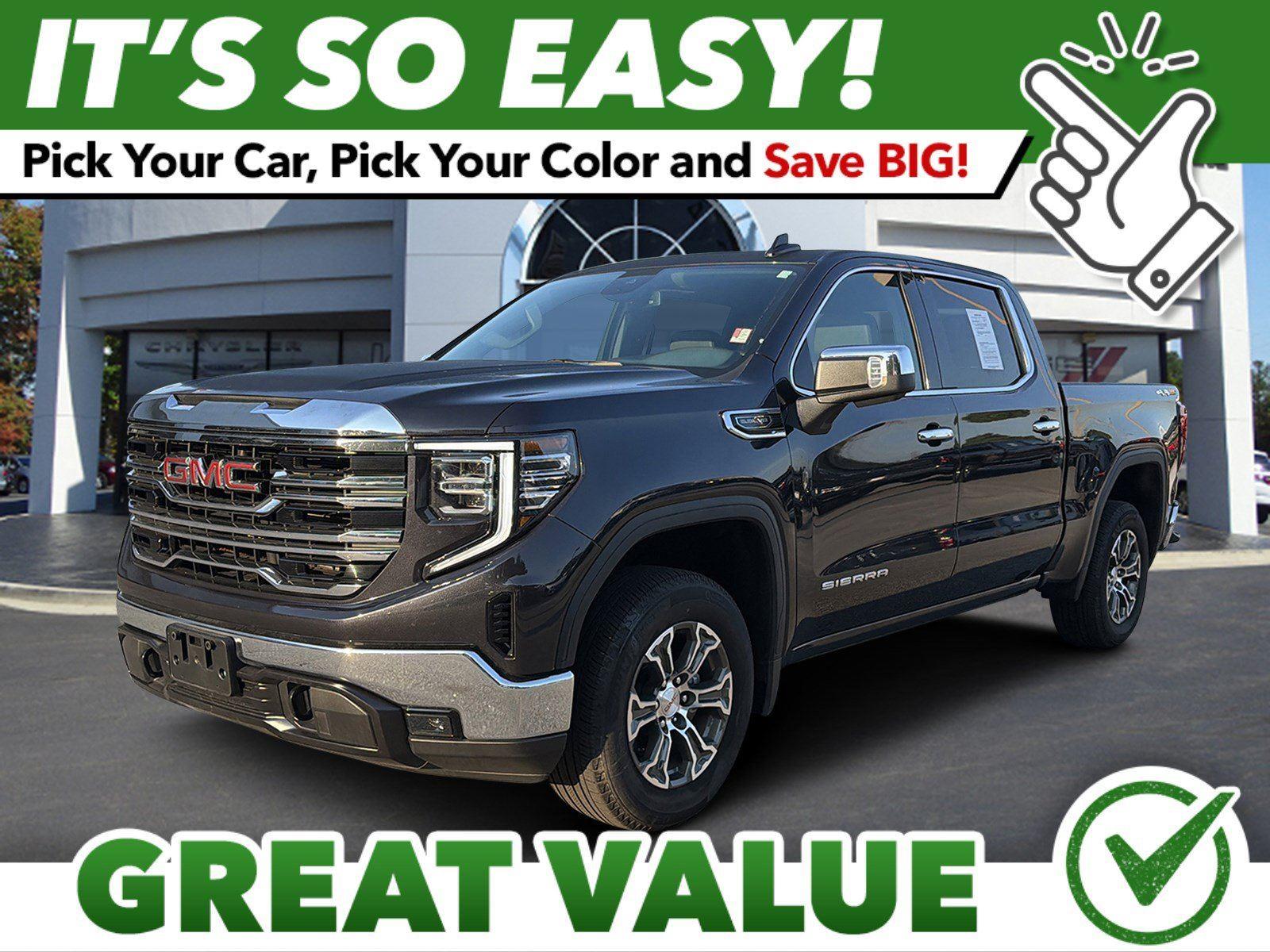 Titanium Rush Metallic 2025 GMC Sierra 1500 SLT Crew Cab 4WD Pickup Truck Four-Wheel Drive Automatic