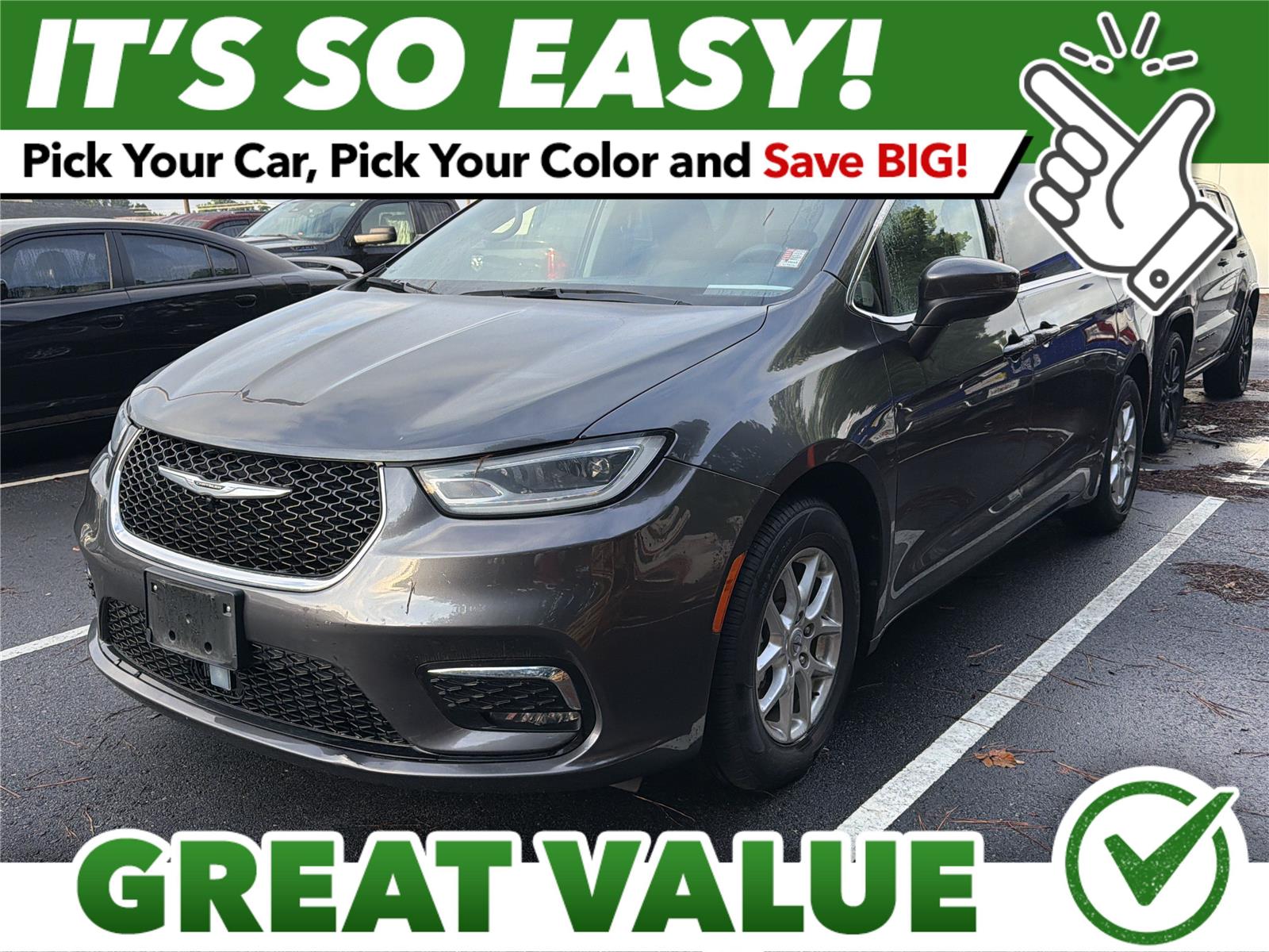 Gray (Granite Crystal Metallic Clearcoat) 2023 Chrysler Pacifica Minivan Front-Wheel Drive 9-Speed Automatic