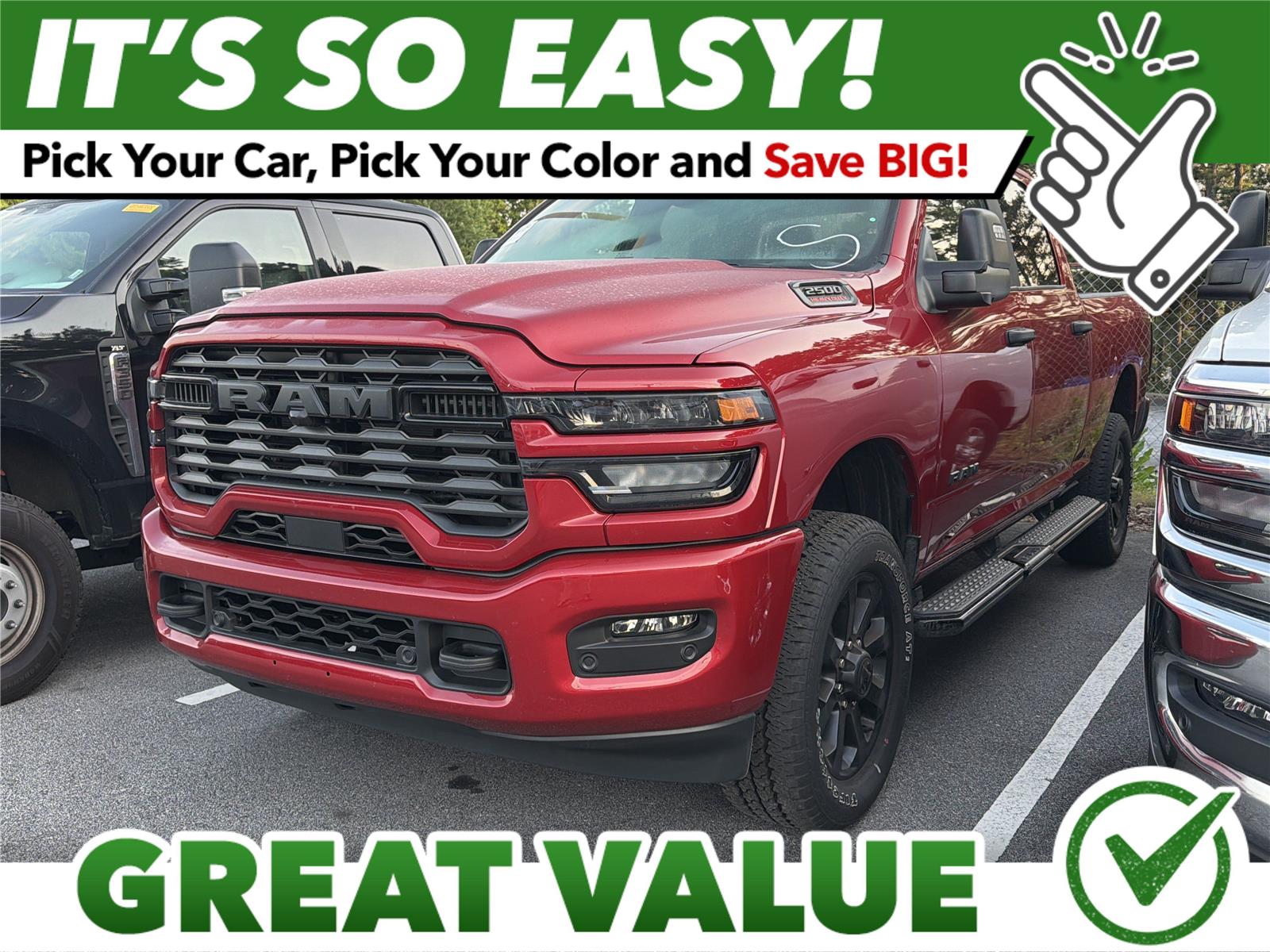 Molten Red Pearlcoat 2026 RAM 2500 Pickup Truck Four-Wheel Drive 8-Speed Automatic