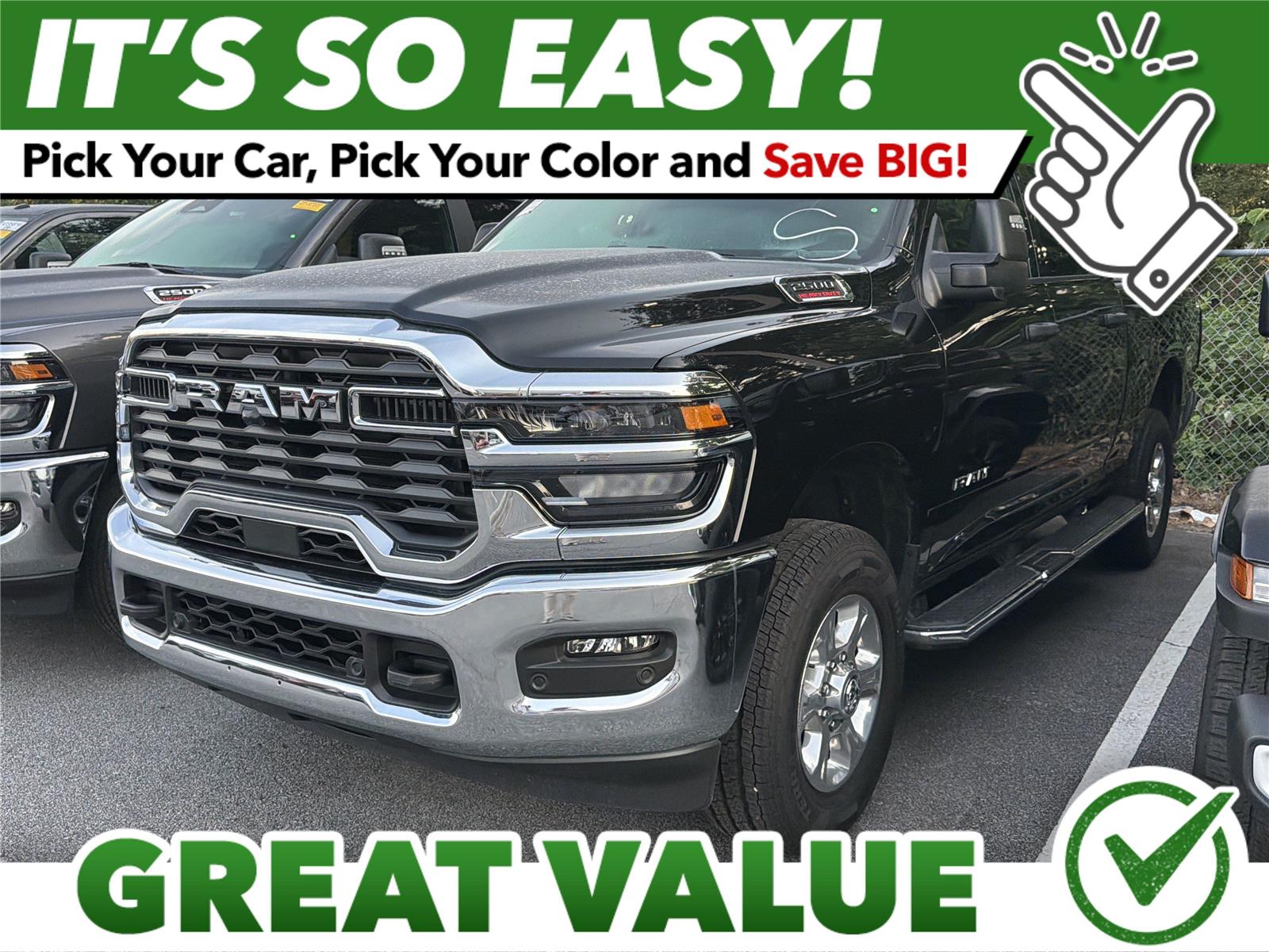 Diamond Black Crystal Pearlcoat 2026 RAM 2500 Pickup Truck Four-Wheel Drive 8-Speed Automatic