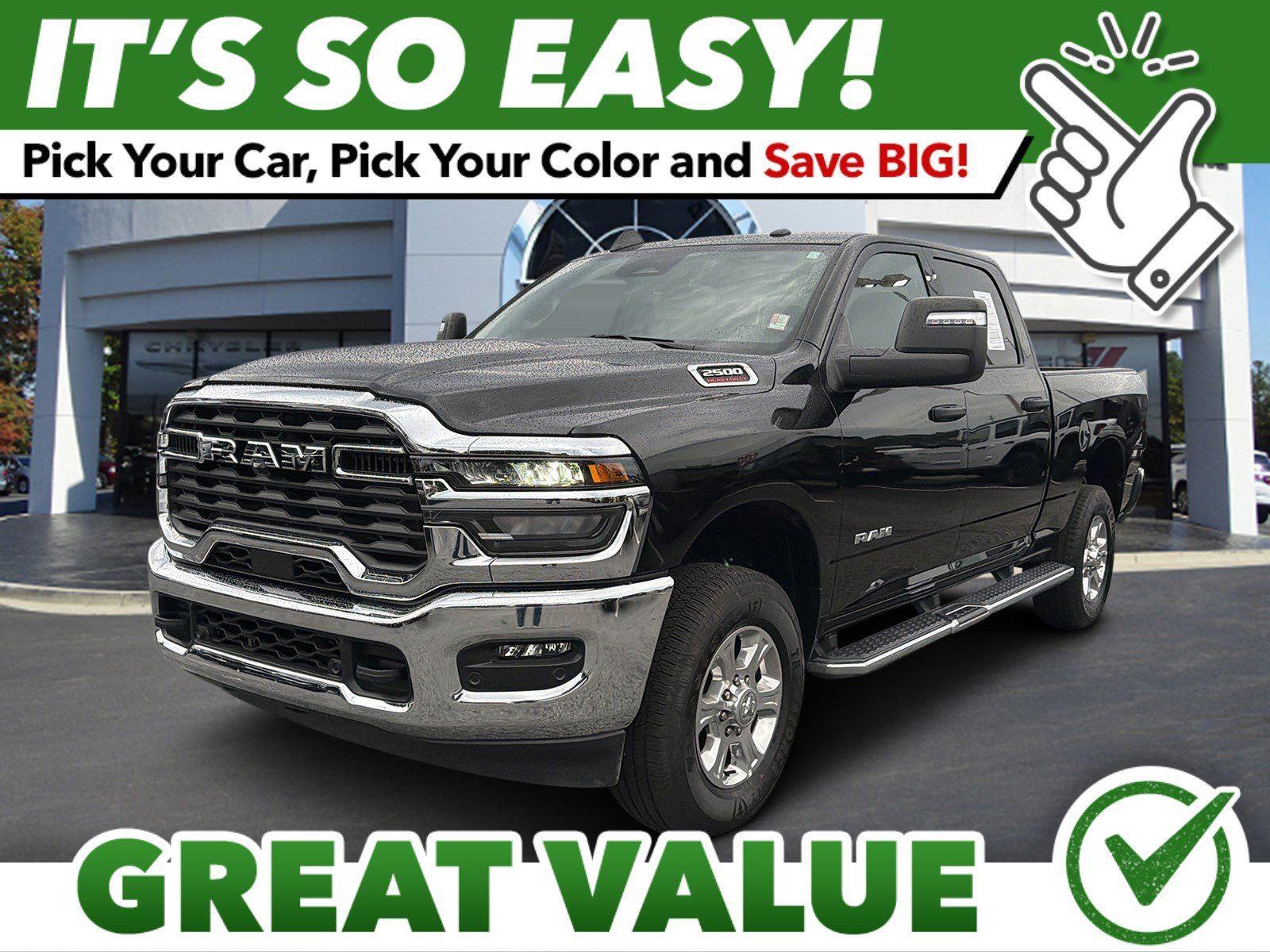 Diamond Black Crystal Pearlcoat 2026 RAM 2500 Pickup Truck Four-Wheel Drive 8-Speed Automatic