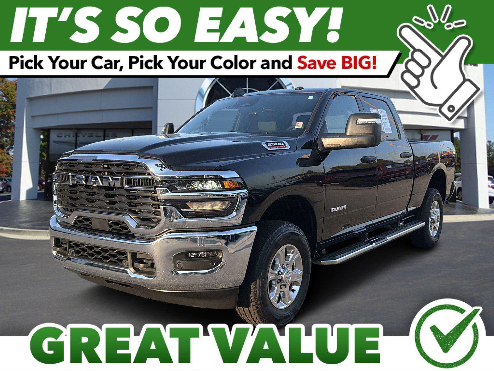Diamond Black Crystal Pearlcoat 2026 RAM 2500 Pickup Truck Four-Wheel Drive 8-Speed Automatic