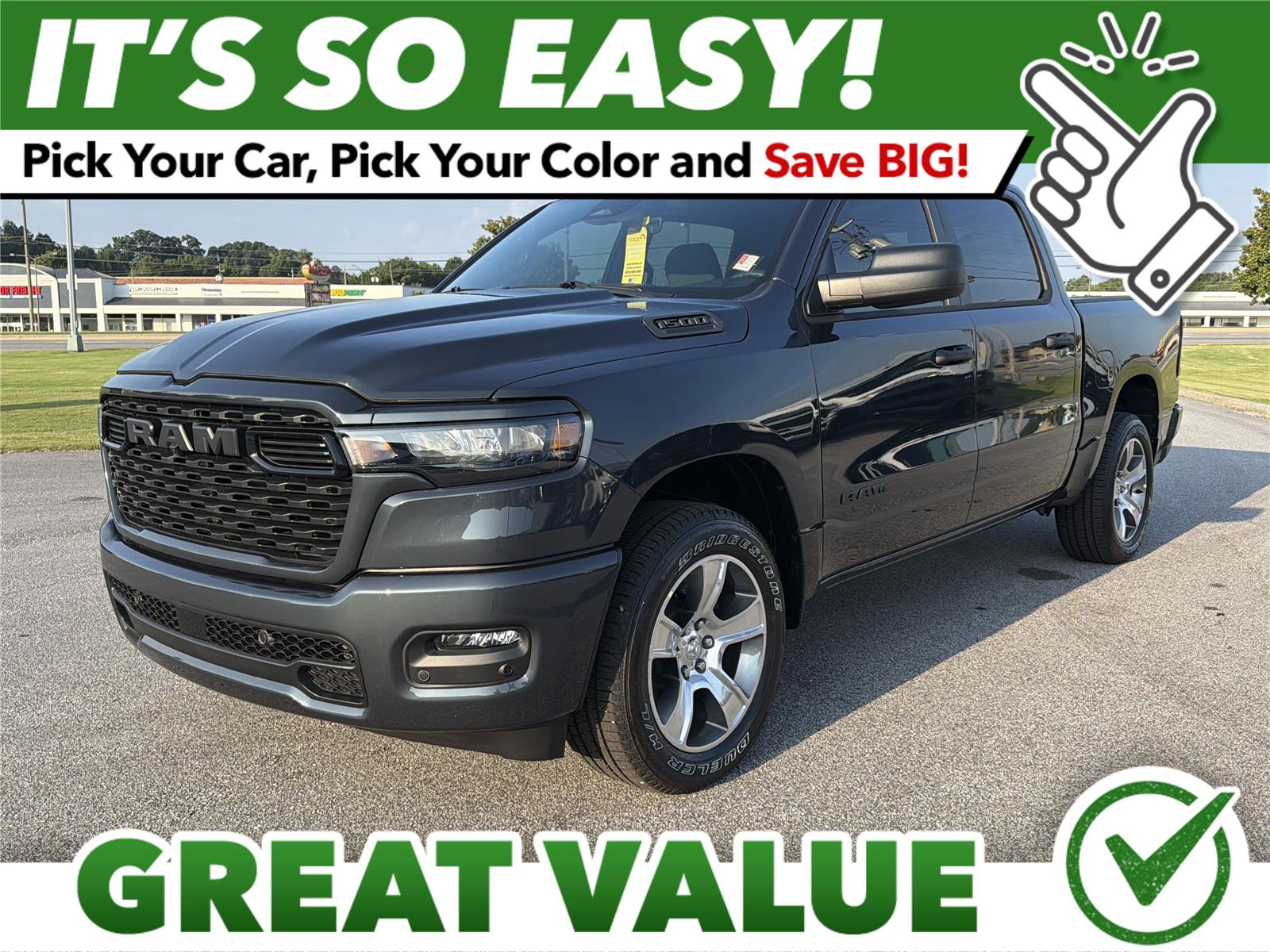 Forged Blue Metallic 2026 RAM 1500 Pickup Truck Four-Wheel Drive 8-Speed Automatic
