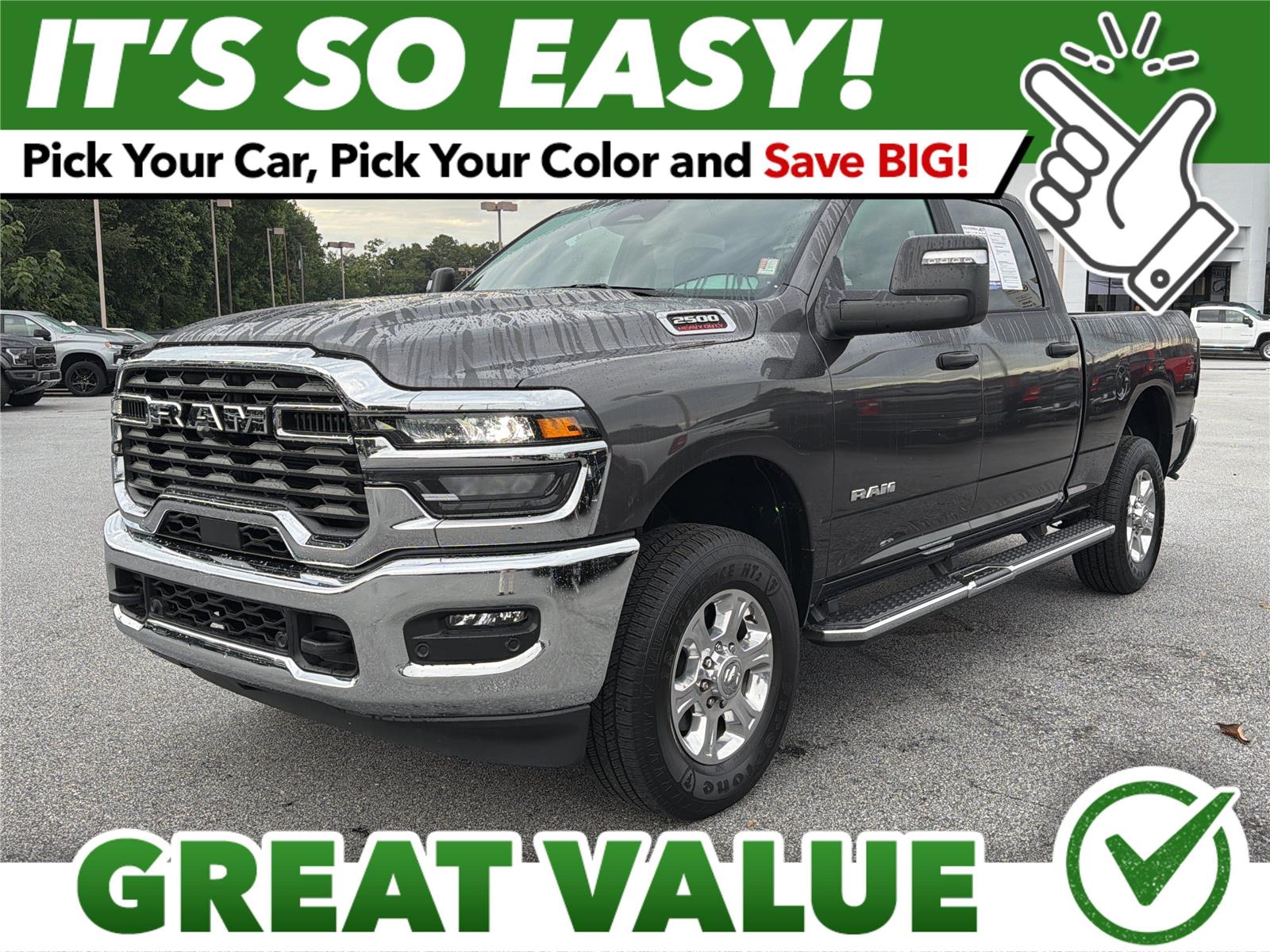 Gray (Granite Crystal Metallic Clearcoat) 2026 RAM 2500 Pickup Truck Four-Wheel Drive 8-Speed Automatic