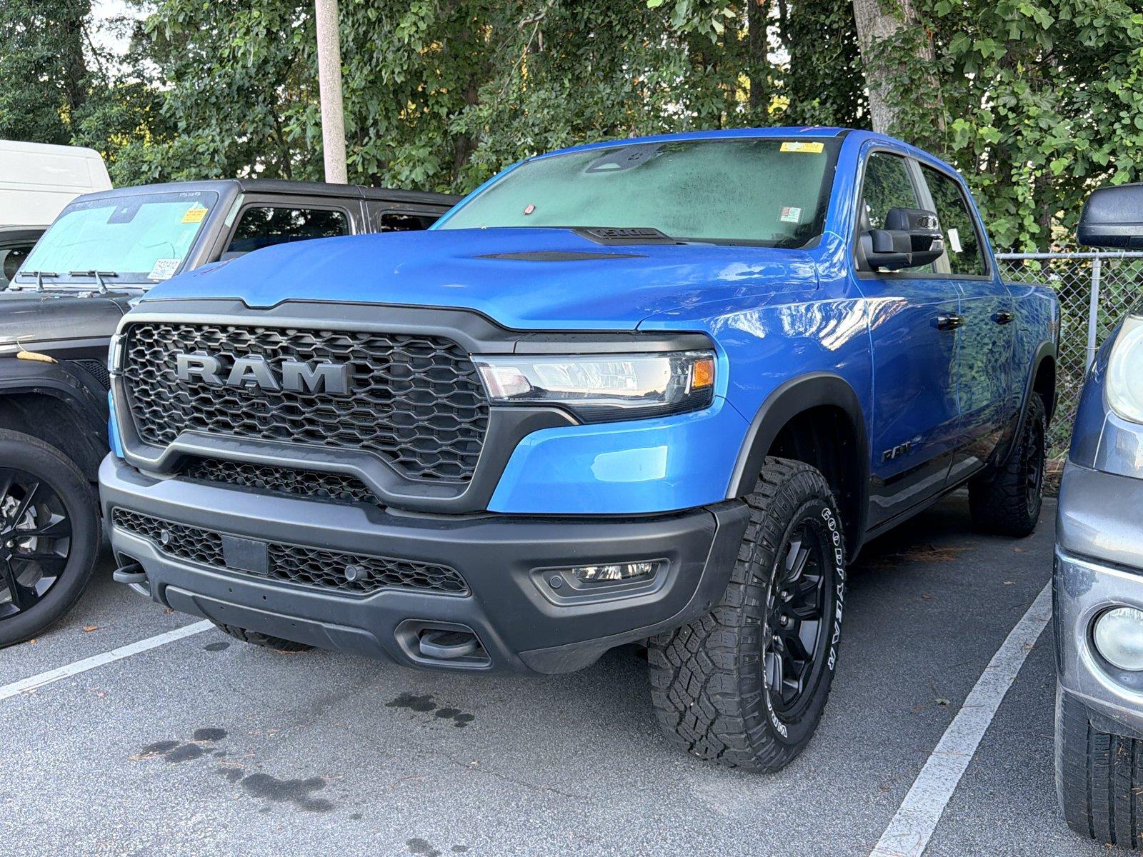 Hydro Blue Pearlcoat 2025 RAM 1500 Pickup Truck Four-Wheel Drive 8-Speed Automatic