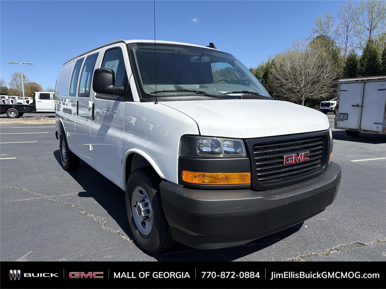 Summit White 2025 GMC Savana Cargo Van Rear-Wheel Drive 8-Speed Automatic