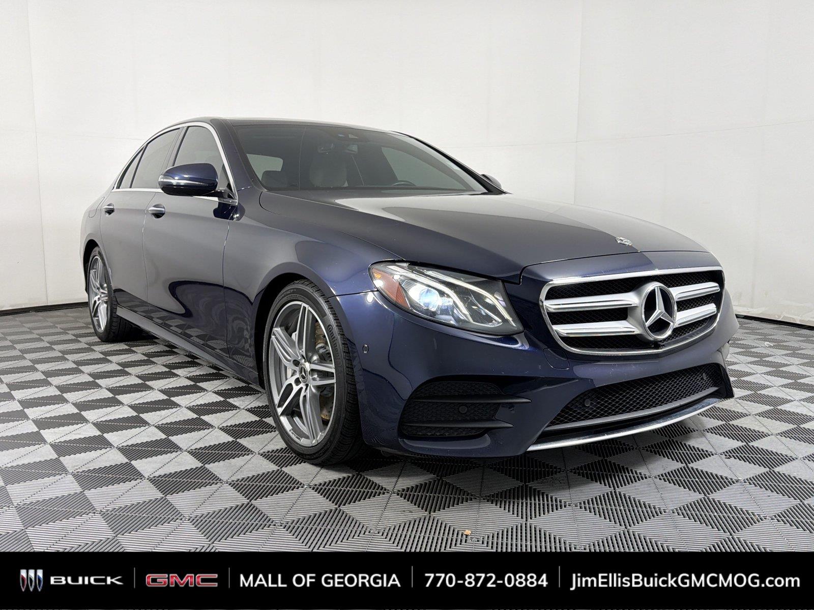Lunar Blue Metallic 2018 Mercedes-Benz E-Class Sedan Rear-Wheel Drive Automatic