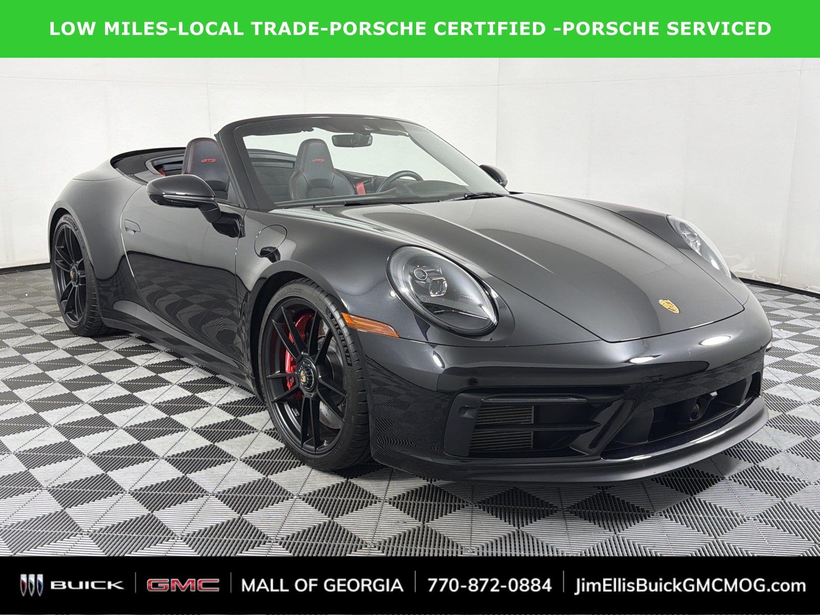 Jet Black Metallic 2022 Porsche 911 Convertible Rear-Wheel Drive 8-Speed Automatic