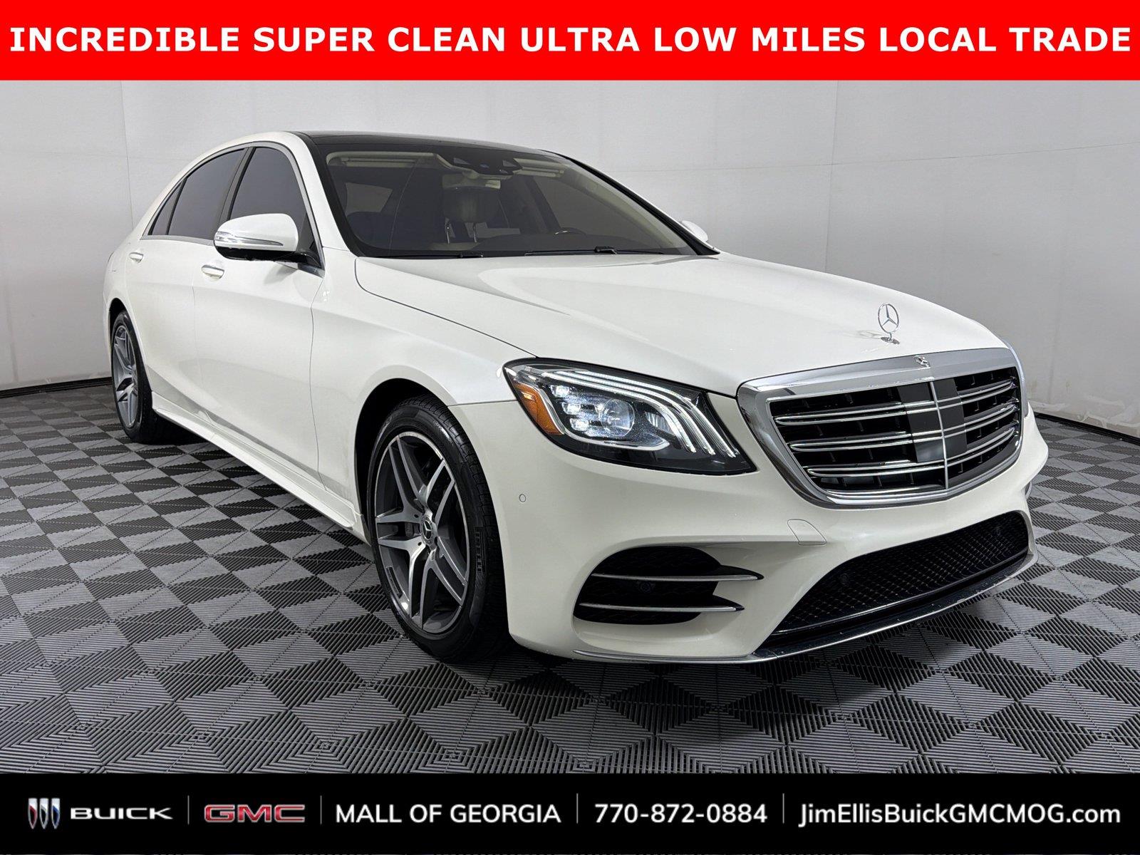 designo Diamond White Metallic 2020 Mercedes-Benz S-Class Sedan Rear-Wheel Drive Automatic