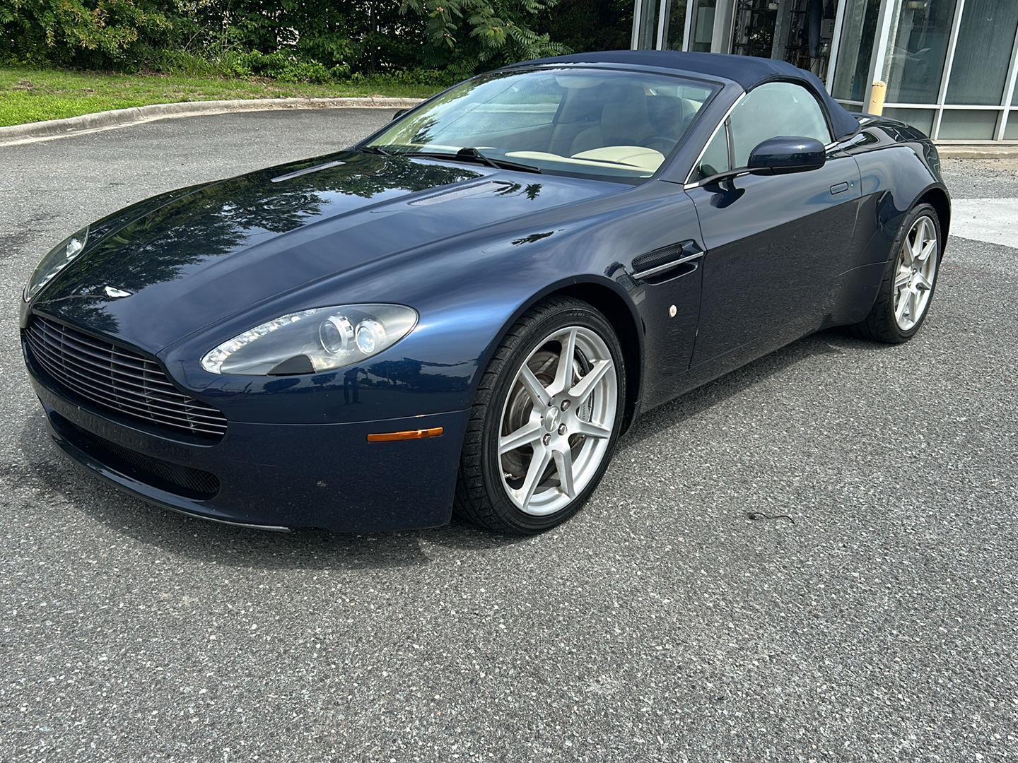 Midnight Blue 2008 Aston Martin V8 Vantage Roadster RWD Convertible Rear-Wheel Drive Automatic