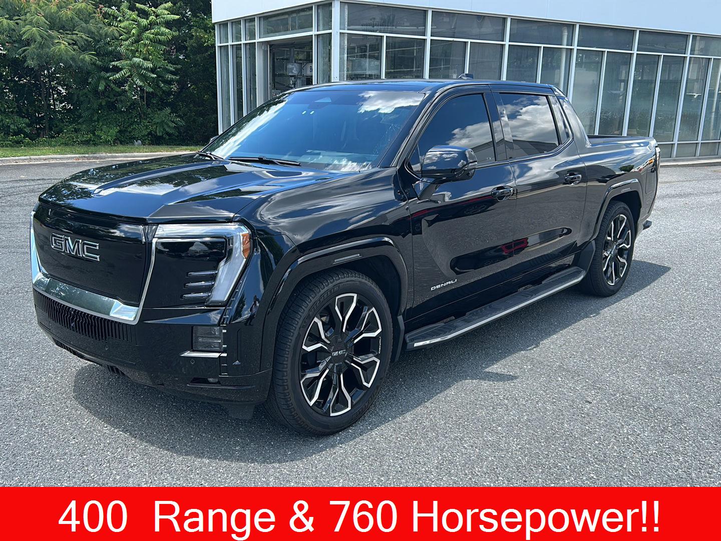 Onyx Black 2025 GMC Sierra EV Pickup Truck All-Wheel Drive Automatic