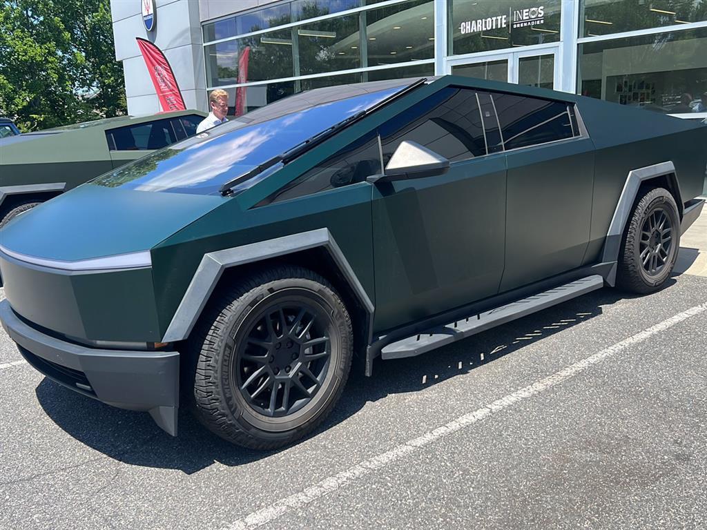 Green 2025 Tesla Cybertruck Crew Cab AWD Pickup Truck All-Wheel Drive Automatic