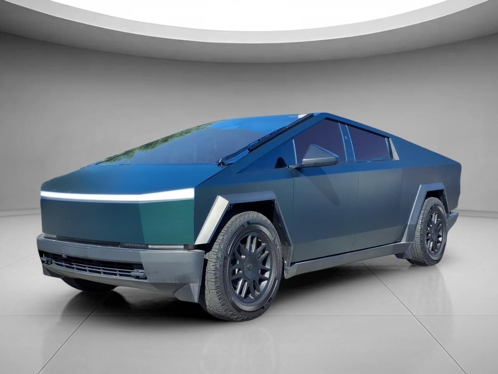 Green 2025 Tesla Cybertruck Crew Cab AWD Pickup Truck All-Wheel Drive Automatic
