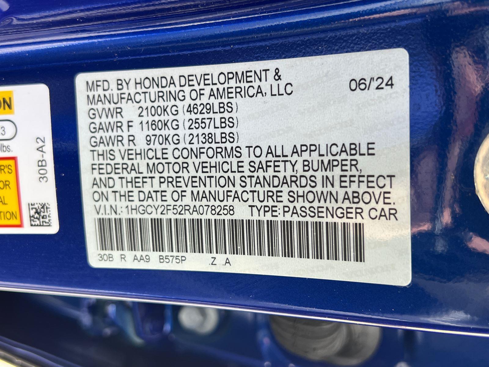 Used 2024 Honda Accord Hybrid Sedan
