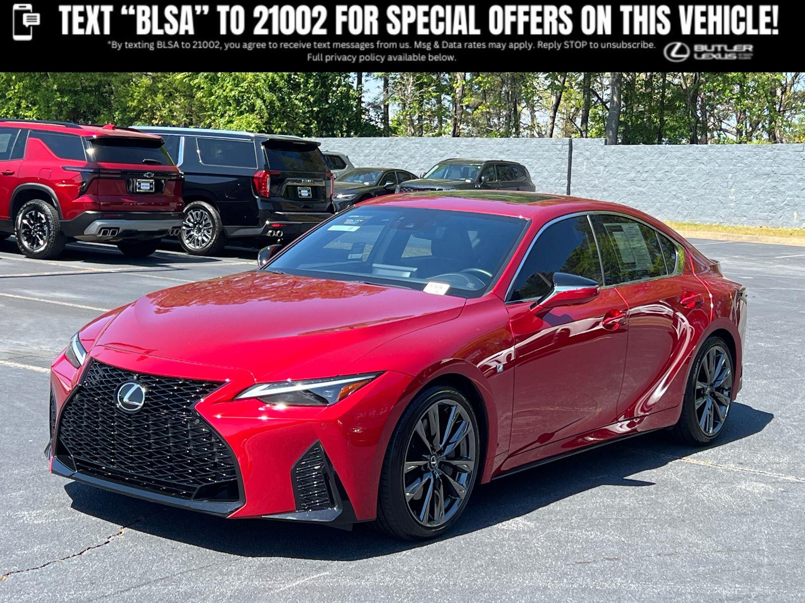 Infrared 2024 Lexus IS 350 F Sport RWD Sedan Rear-Wheel Drive Automatic