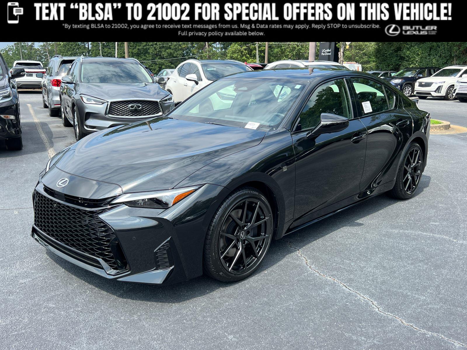 Black (Caviar) 2026 Lexus IS 350 F Sport Design RWD Sedan Rear-Wheel Drive Automatic