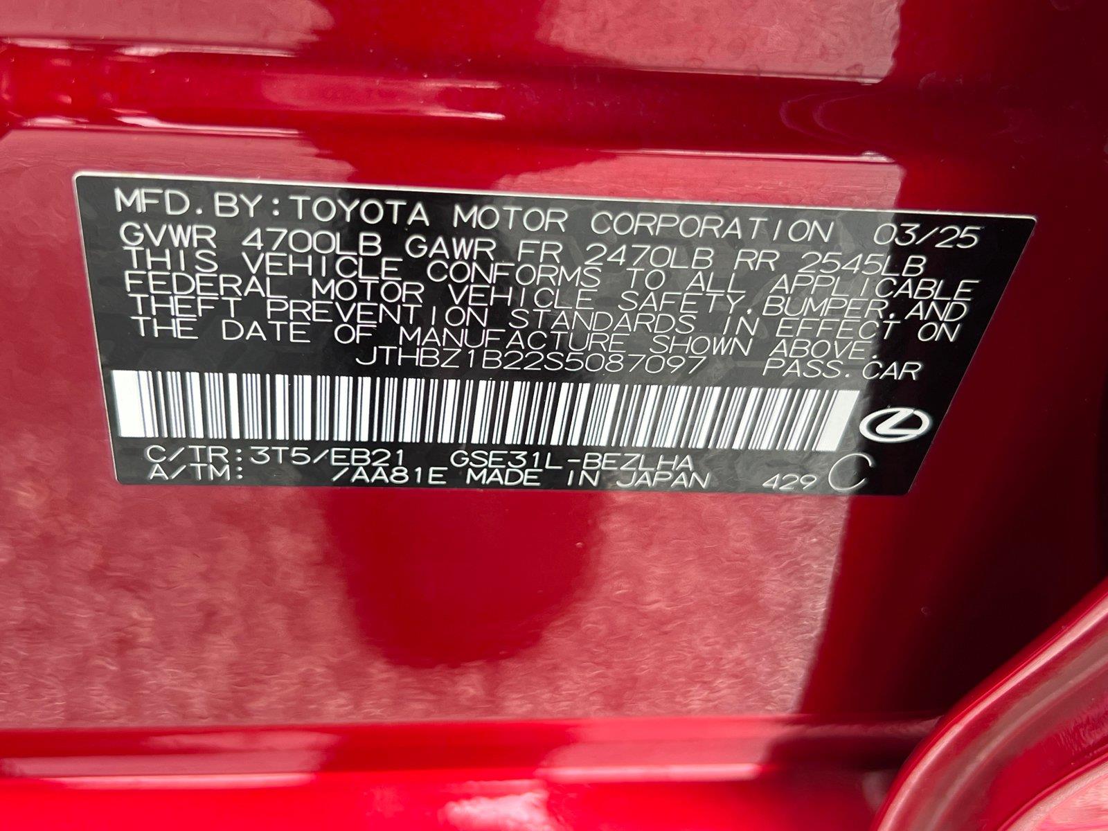 Used 2025 Lexus IS Sedan