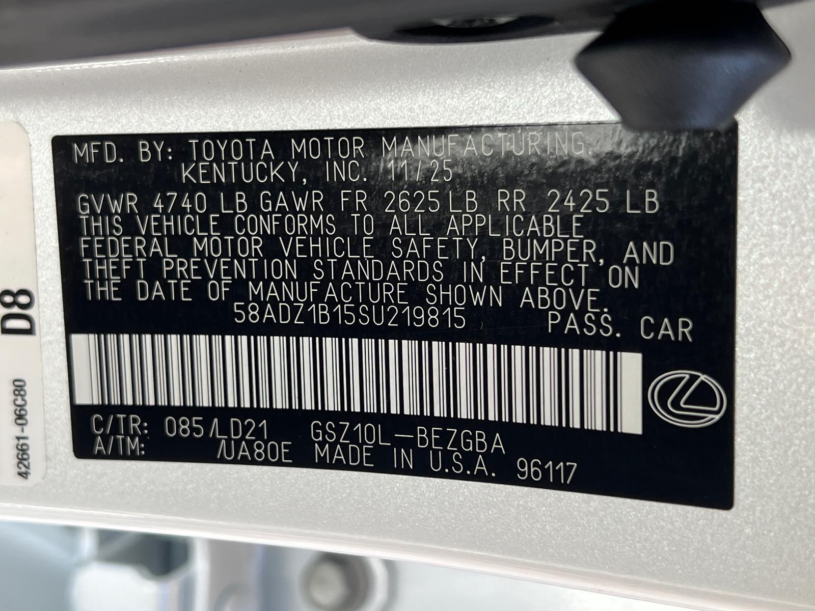 Used 2025 Lexus ES Sedan