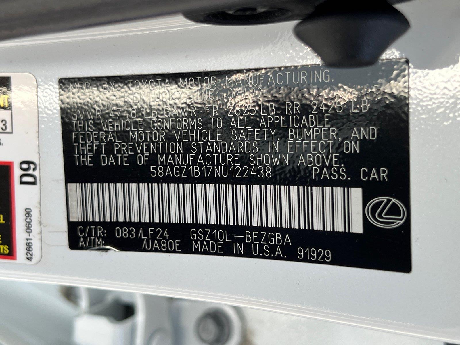 Used 2022 Lexus ES Sedan