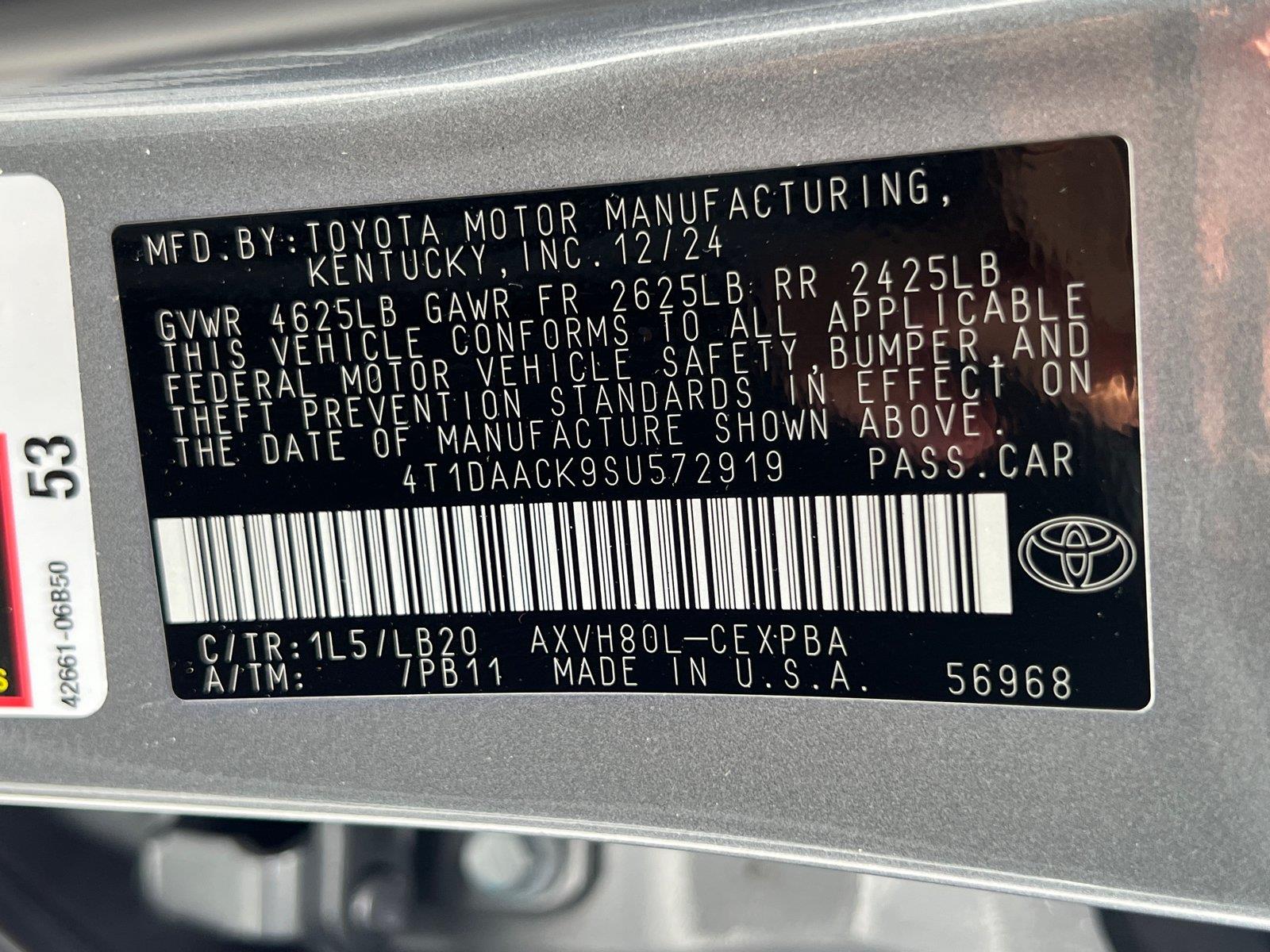 Used 2025 Toyota Camry Sedan