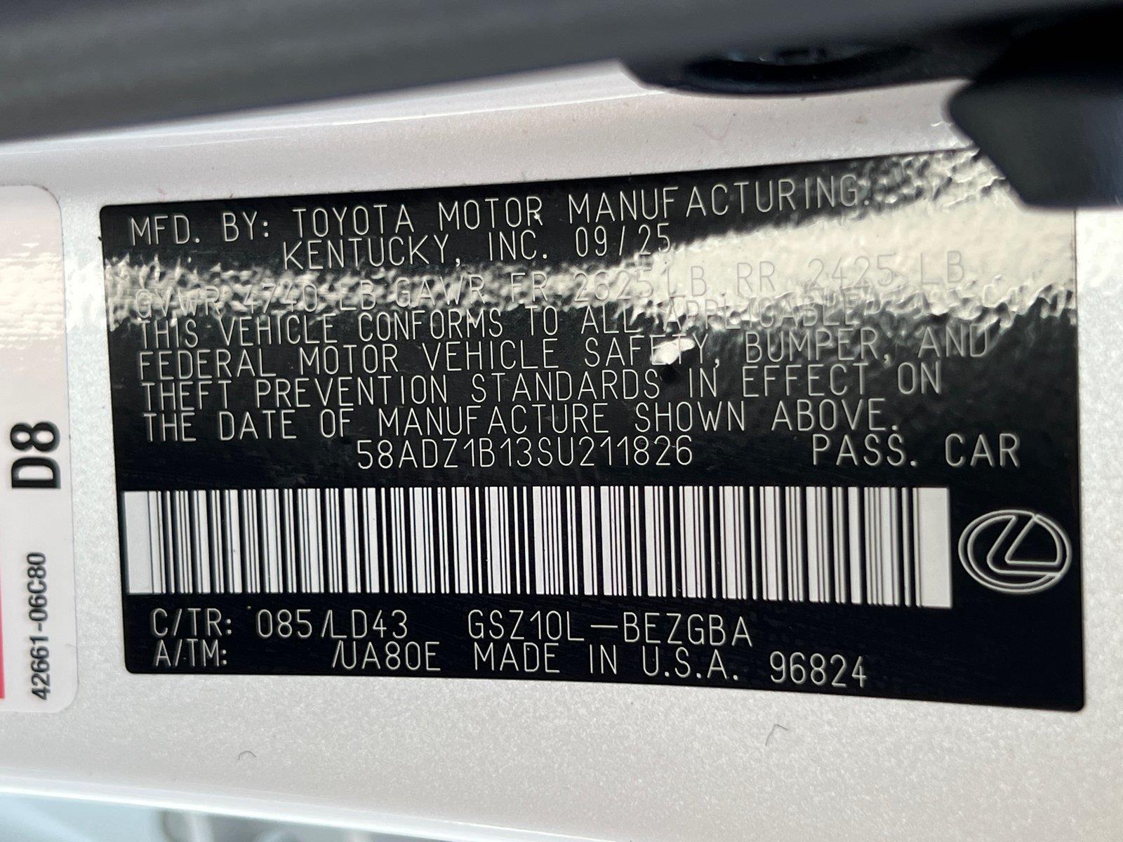 Used 2025 Lexus ES Sedan