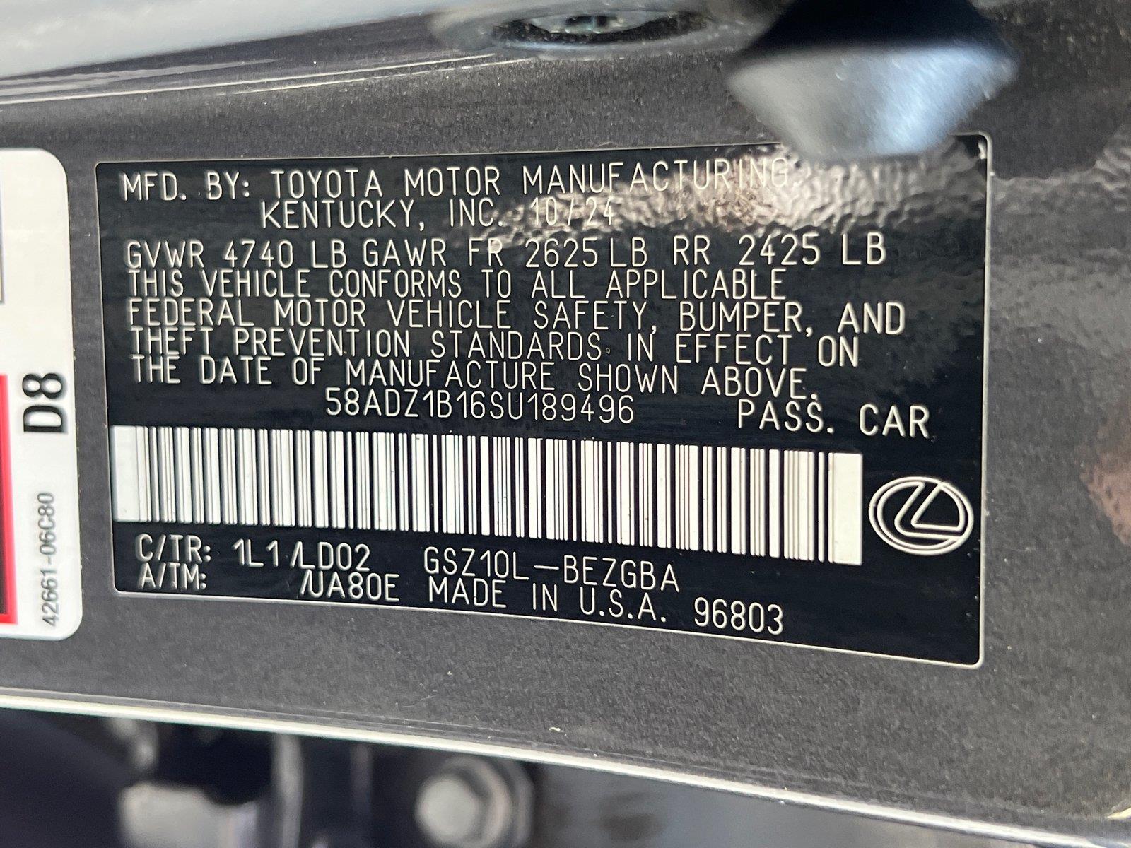 Used 2025 Lexus ES Sedan