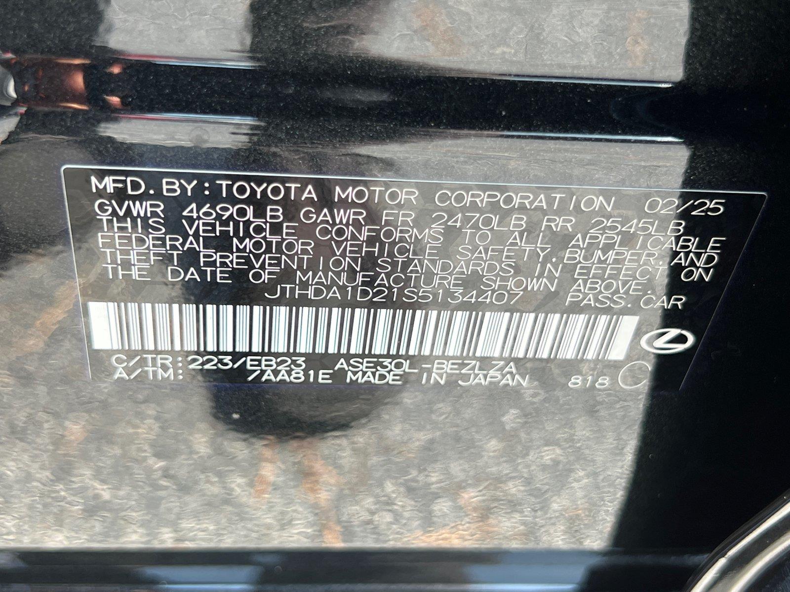 Used 2025 Lexus IS Sedan