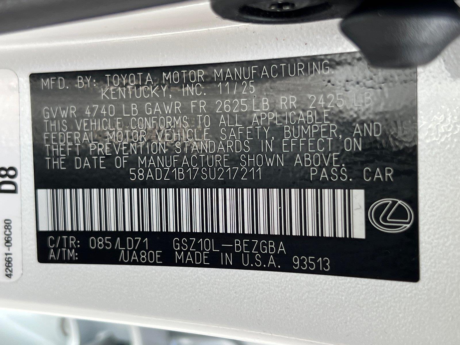 Used 2025 Lexus ES Sedan