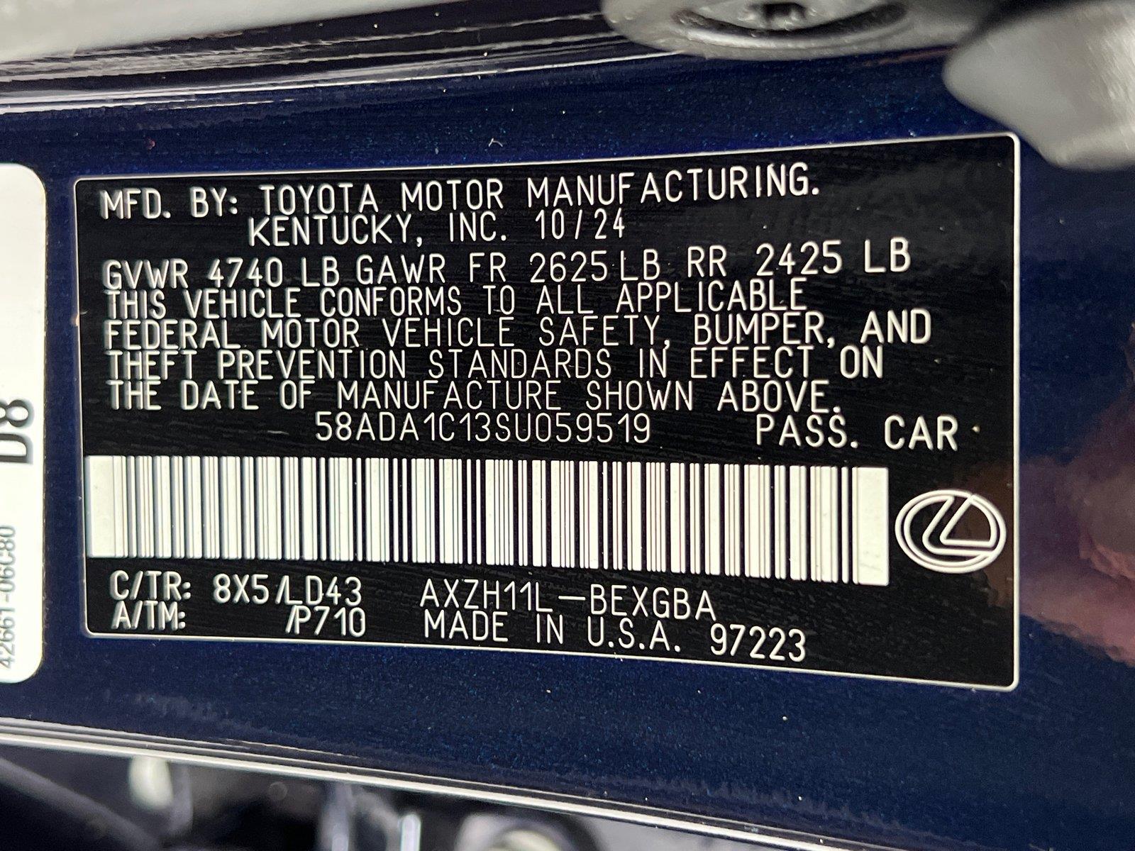 Used 2025 Lexus ES Sedan
