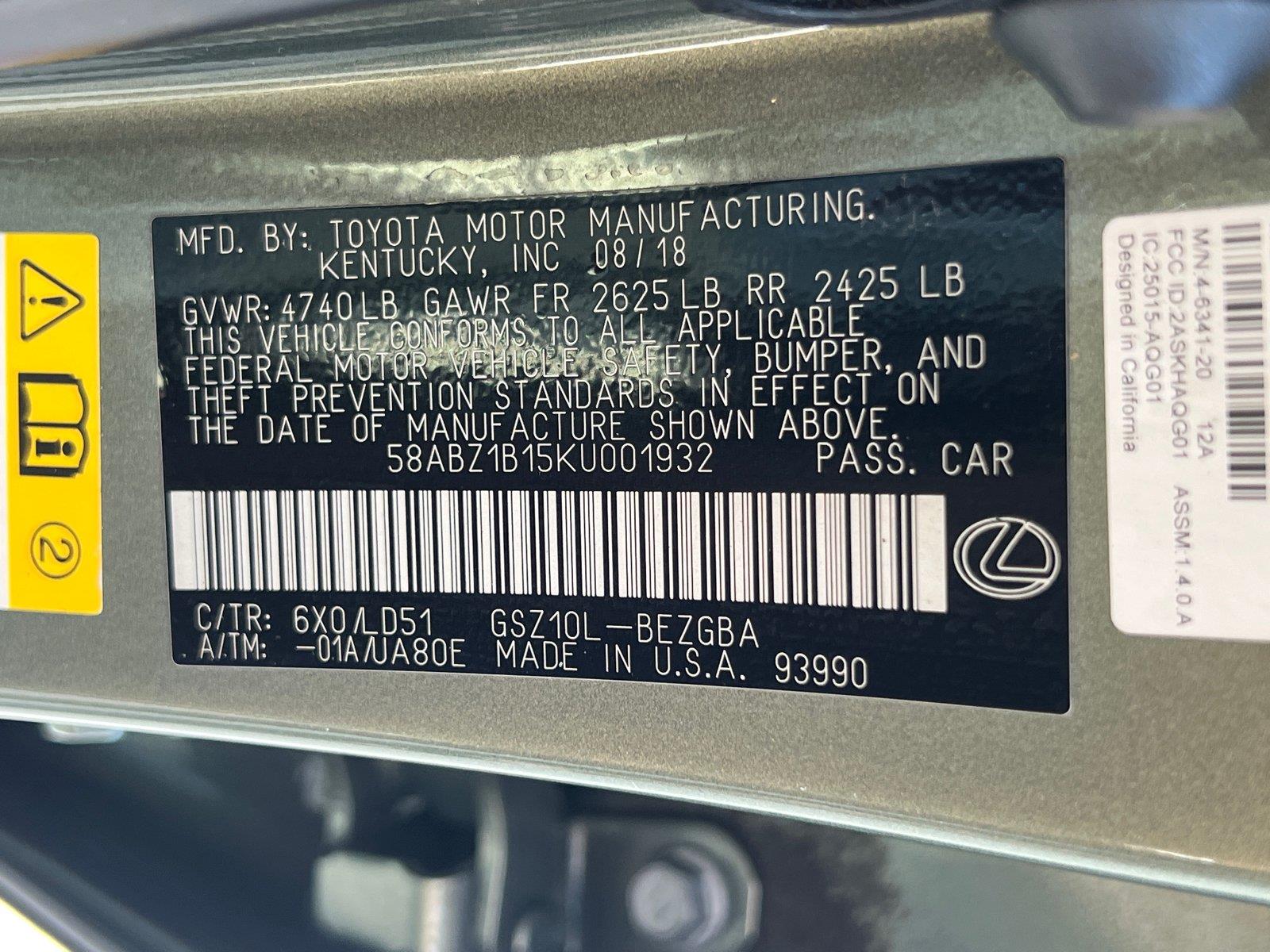Used 2019 Lexus ES Sedan