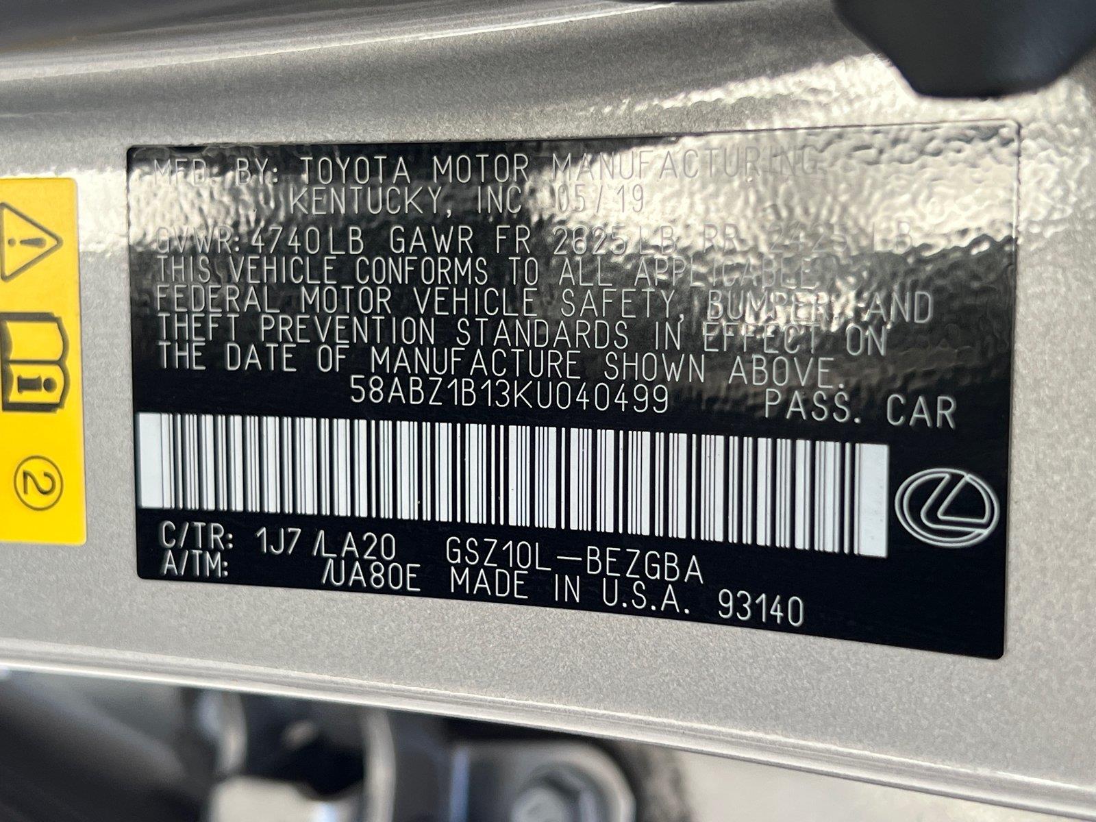 Used 2019 Lexus ES Sedan