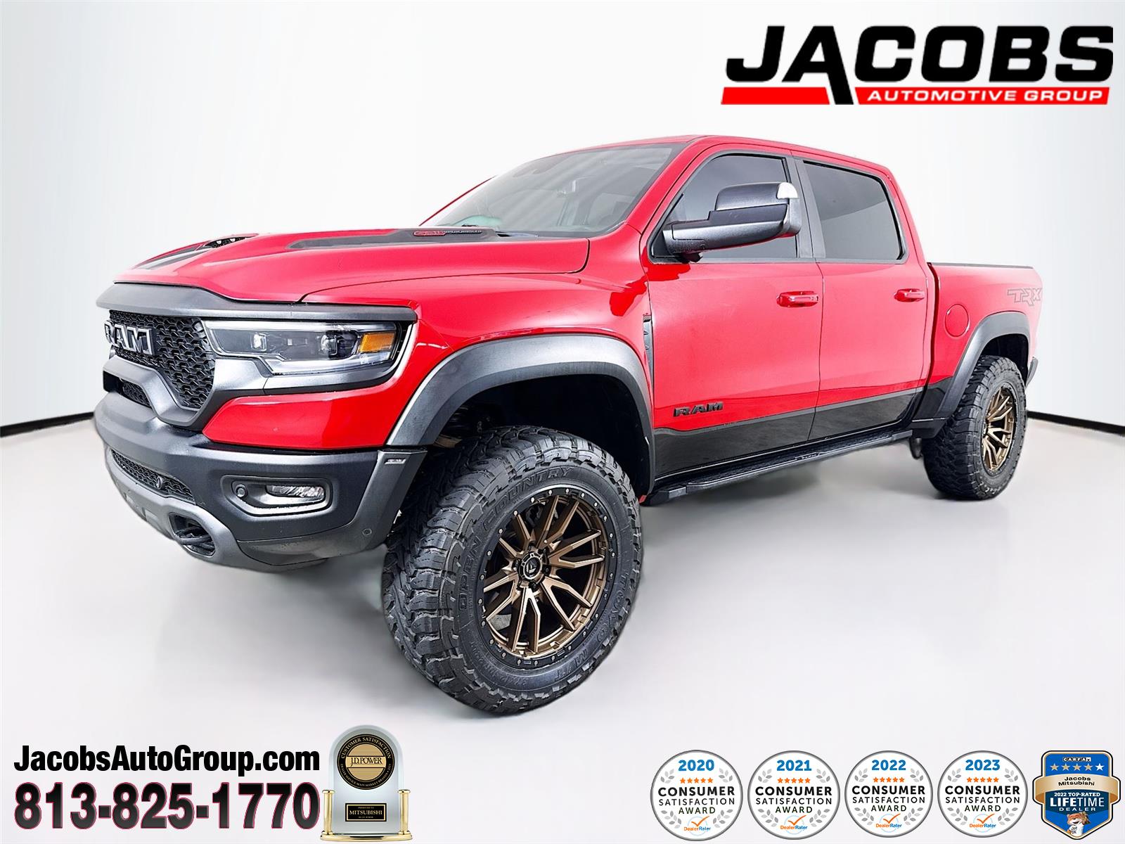 Flame Red Clearcoat 2021 RAM 1500 Pickup Truck All-Wheel Drive 8-Speed Automatic