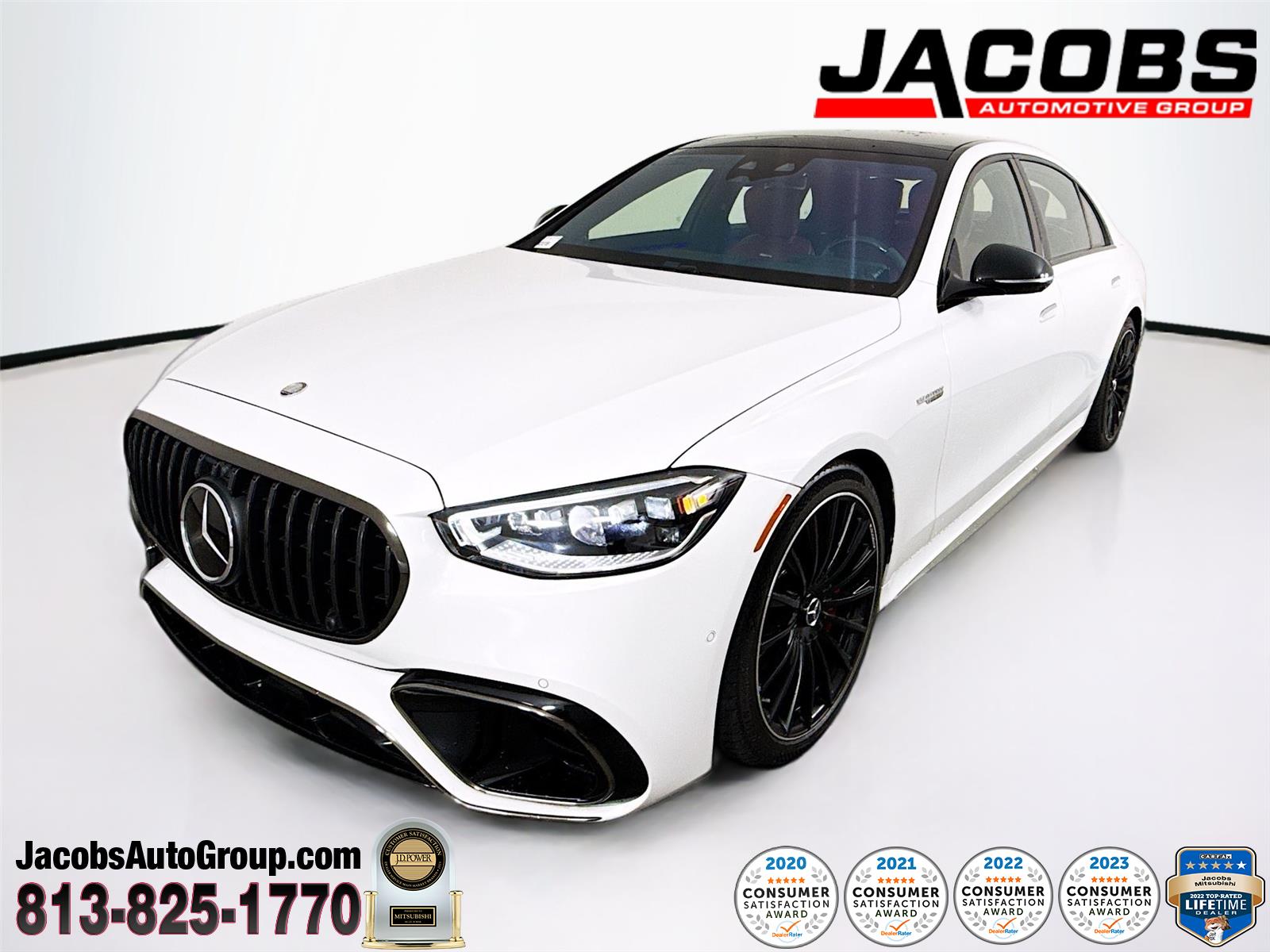 MANUFAKTUR Moonlight White Metallic 2025 Mercedes-Benz S-Class AMG S 63 E Performance 4MATIC Sedan All-Wheel Drive Automatic