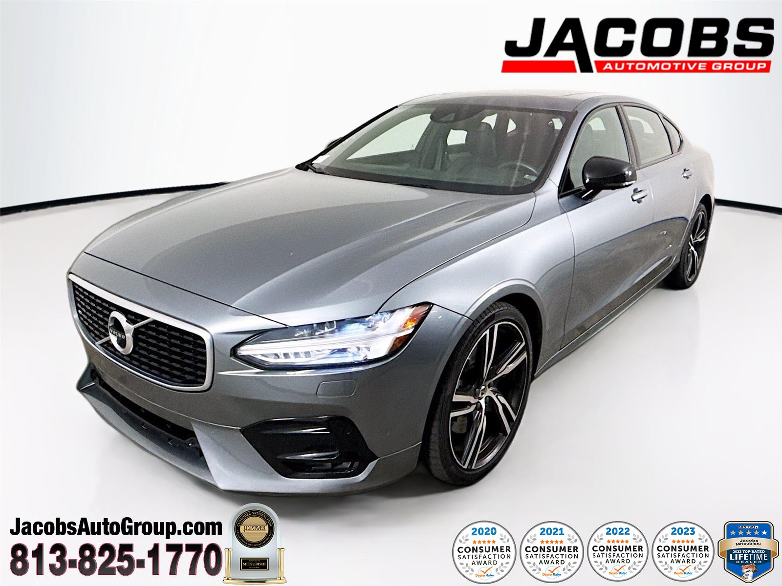 Gray (Osmium Grey Metallic) 2020 Volvo S90 T6 R-Design AWD Sedan All-Wheel Drive Automatic