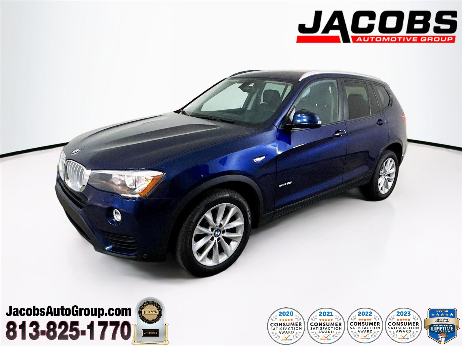 Deep Sea Blue Metallic 2017 BMW X3 sDrive28i RWD SUV / Crossover Rear-Wheel Drive 8-Speed Automatic