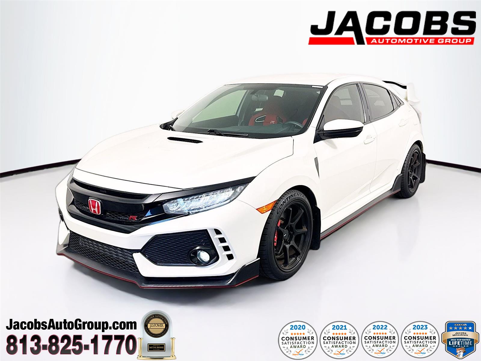 Championship White 2019 Honda Civic Type R Touring FWD Hatchback Front-Wheel Drive Manual