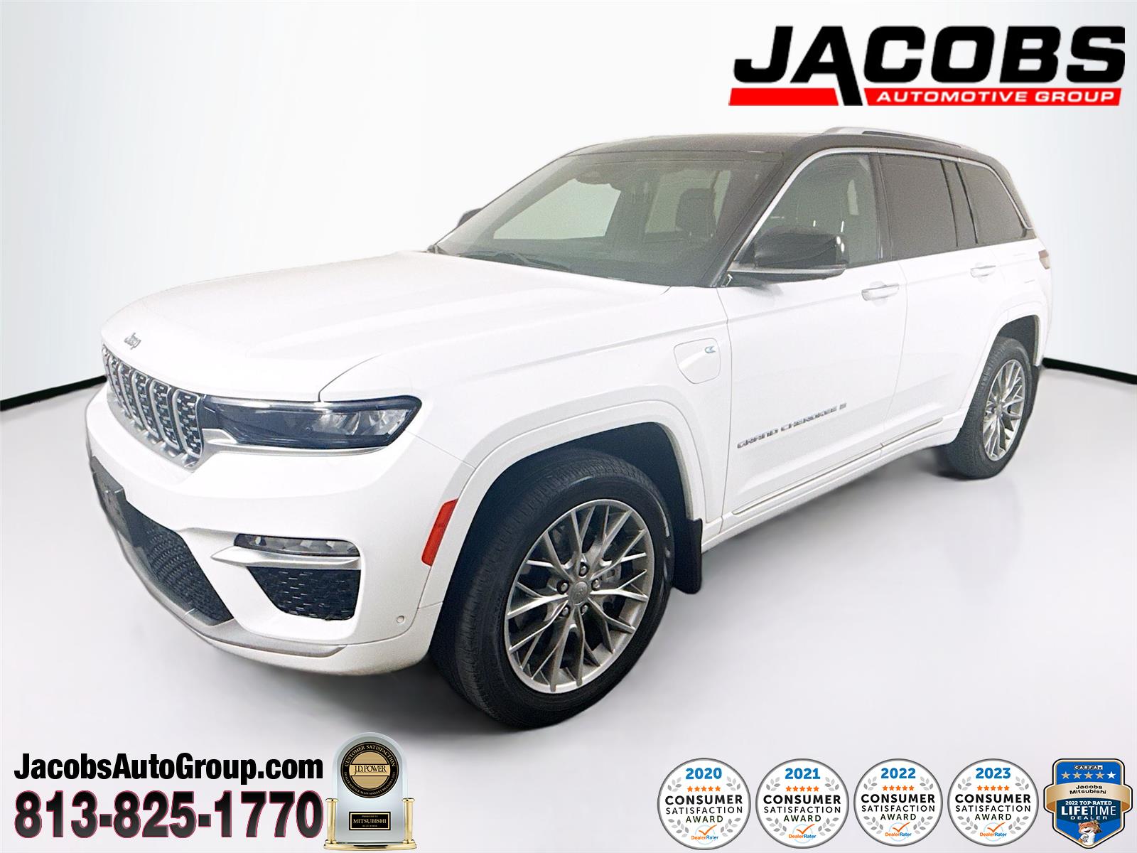 Bright White Clearcoat 2022 Jeep Grand Cherokee 4xe Summit 4WD SUV / Crossover Four-Wheel Drive 8-Speed Automatic