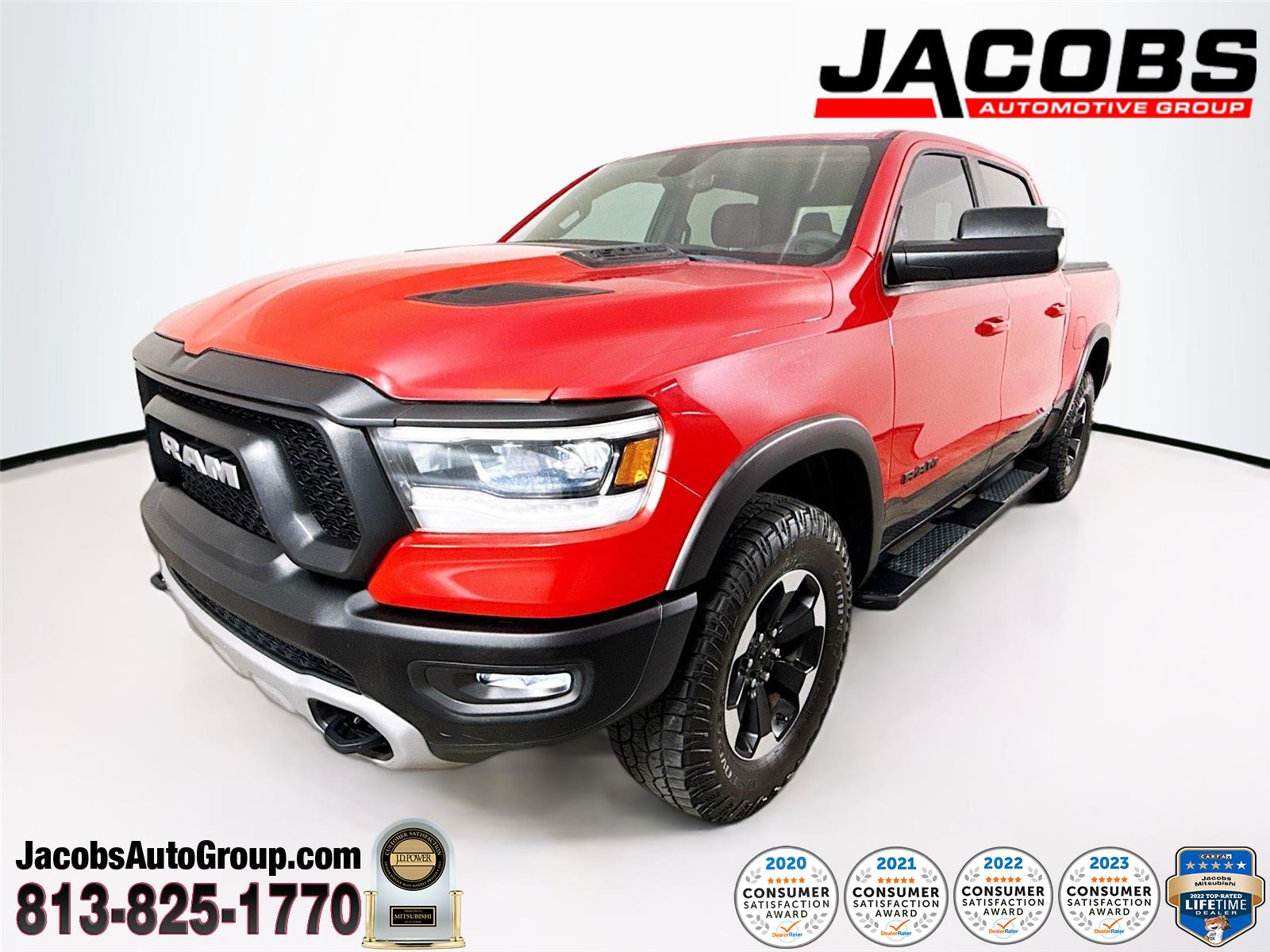 Flame Red Clearcoat 2020 RAM 1500 Rebel Crew Cab RWD Pickup Truck 4X2 8-Speed Automatic