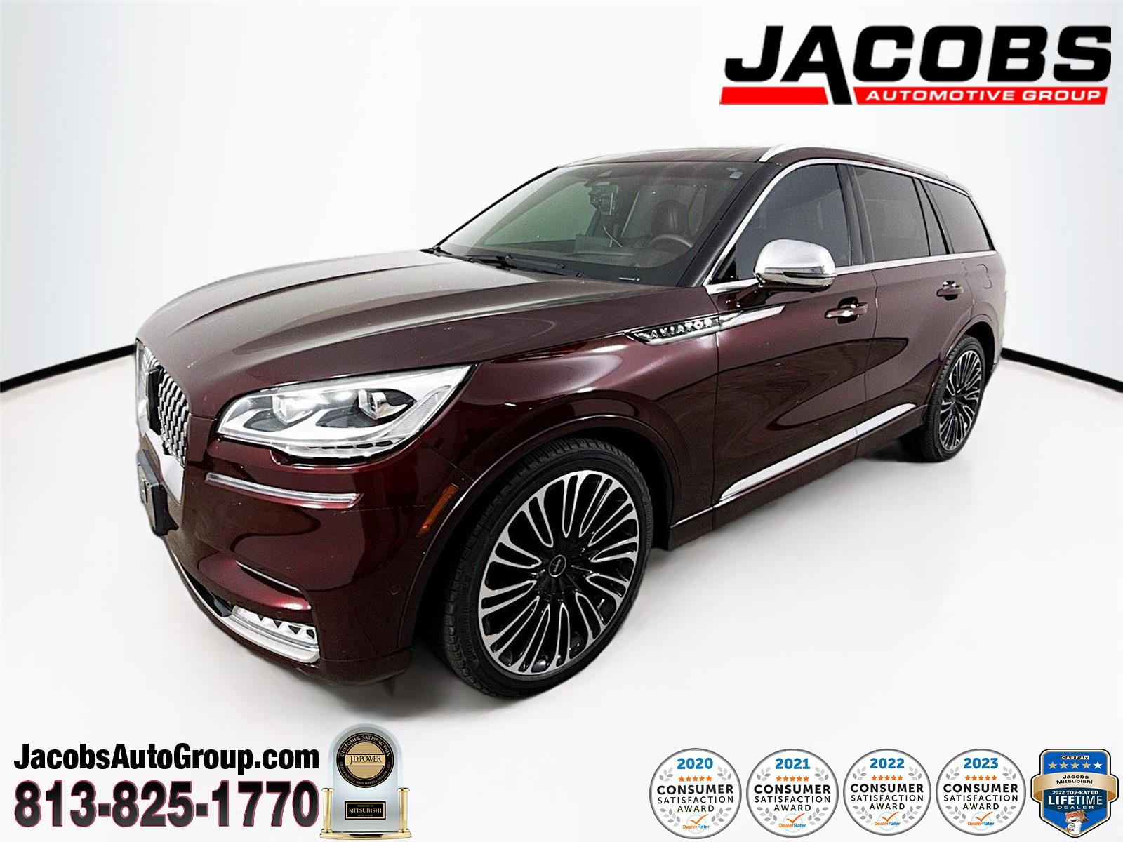 Red (Burgundy Velvet Metallic Tinted Clearcoat) 2020 Lincoln Aviator Black Label AWD SUV / Crossover All-Wheel Drive Automatic