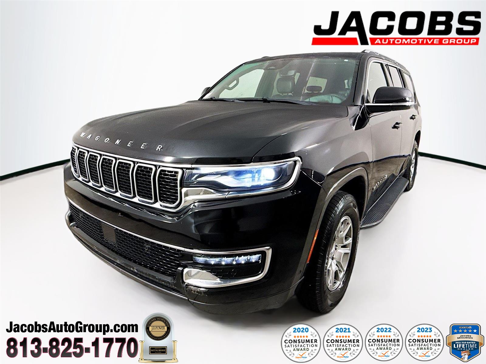 Diamond Black Crystal Pearlcoat 2022 Jeep Wagoneer Series I RWD SUV / Crossover 4X2 8-Speed Automatic