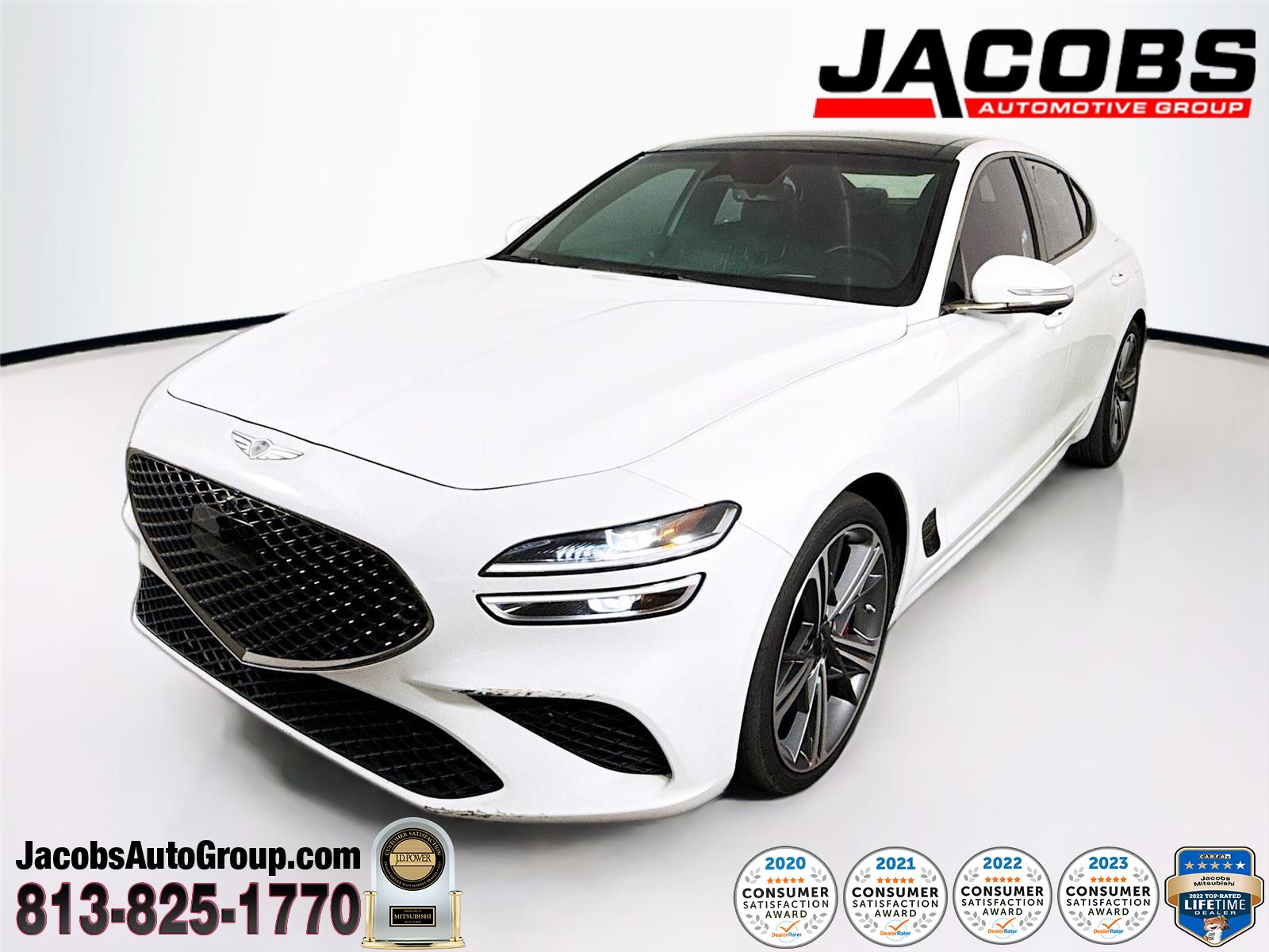 Uyuni White 2025 Genesis G70 3.3T Sport Advanced RWD Sedan Rear-Wheel Drive Automatic