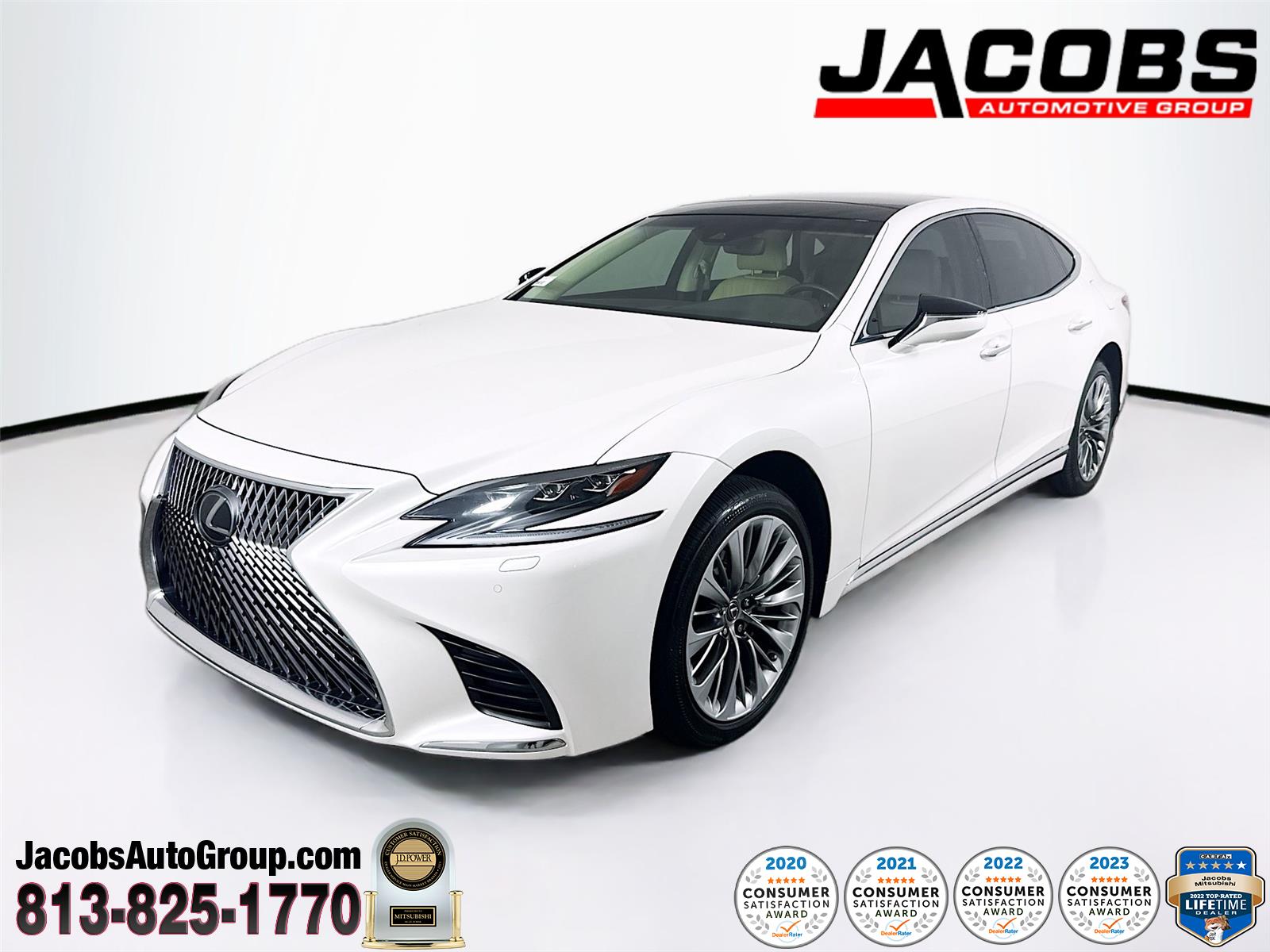 Eminent White Pearl 2018 Lexus LS 500 AWD Sedan All-Wheel Drive Automatic