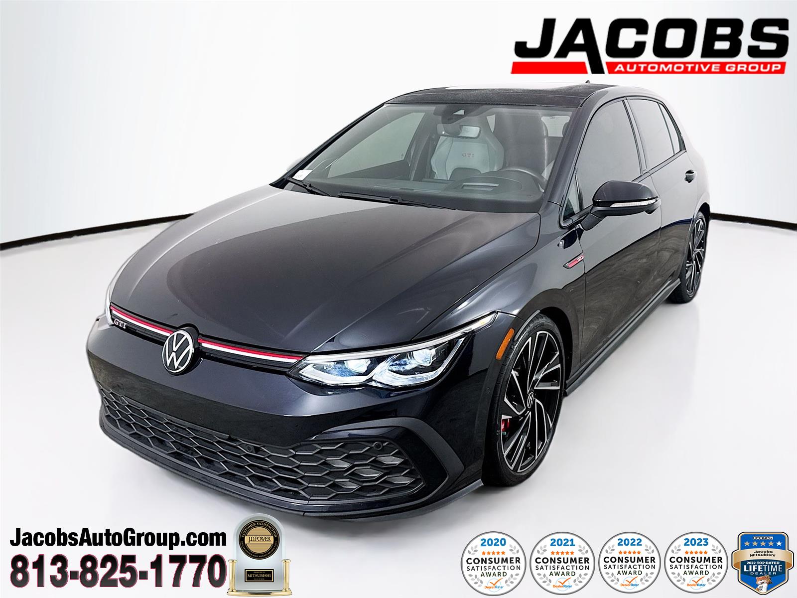 Deep Black Pearl 2024 Volkswagen Golf GTI Hatchback Front-Wheel Drive Automatic