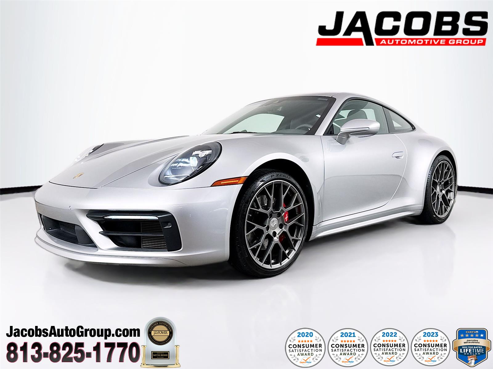 GT Silver Metallic 2021 Porsche 911 Coupe Rear-Wheel Drive 7-Speed Manual