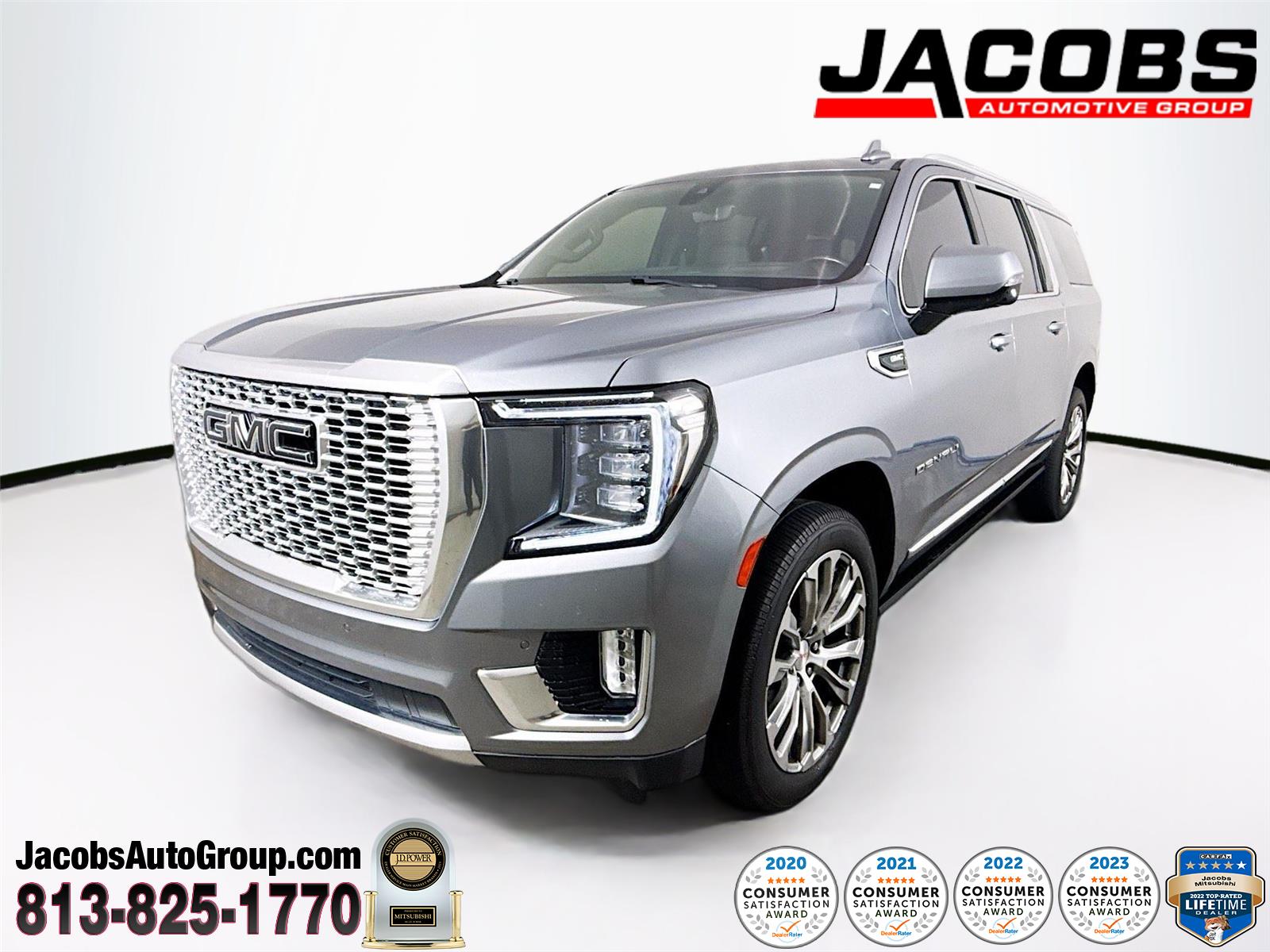 Gray (Satin Steel Metallic) 2022 GMC Yukon XL SUV / Crossover Four-Wheel Drive Automatic